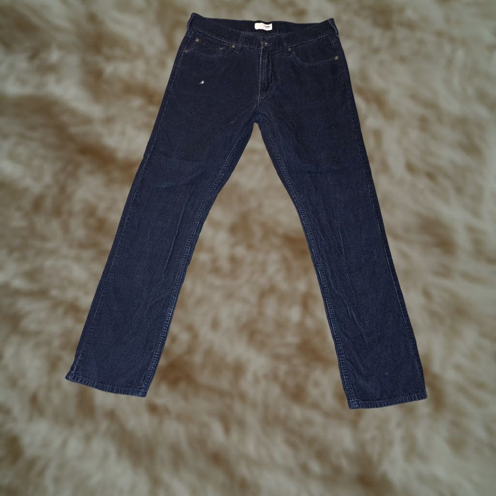 Old Navy Old Navy Corduroy Straight Leg Pants Men 33x32 Blue Low Rise Casual Slim Pockets Students? Size US 33 - 1 Thumbnail