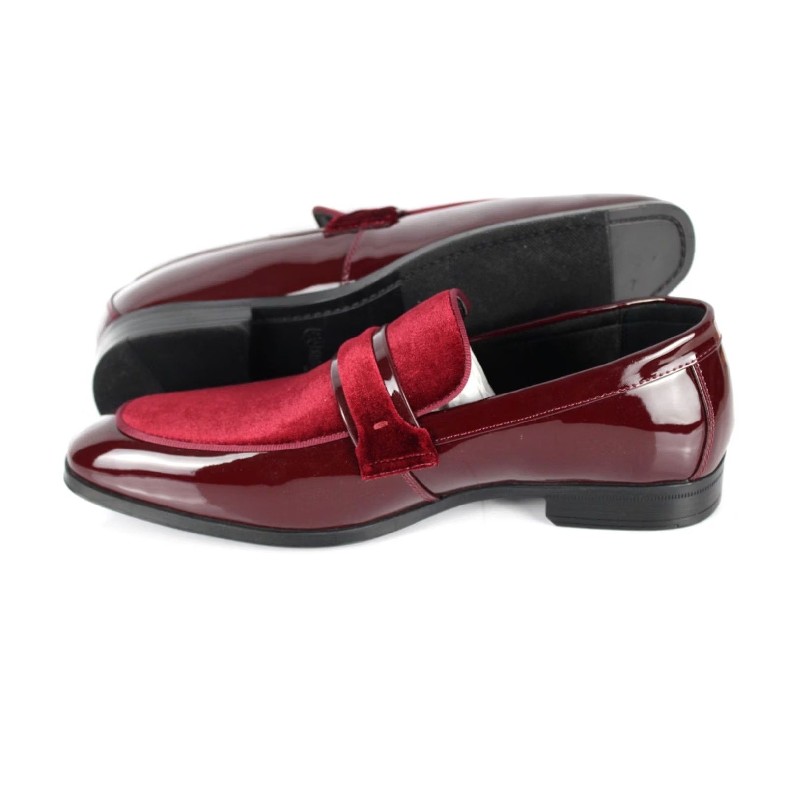 Stacy Adams Stacy Adams Spratley Moc Toe Saddle Slip On 10.5 M Burgundy Memory Foam Mens Dress Oxford Shoes Size US 11 / EU 44 - 2 Thumbnail
