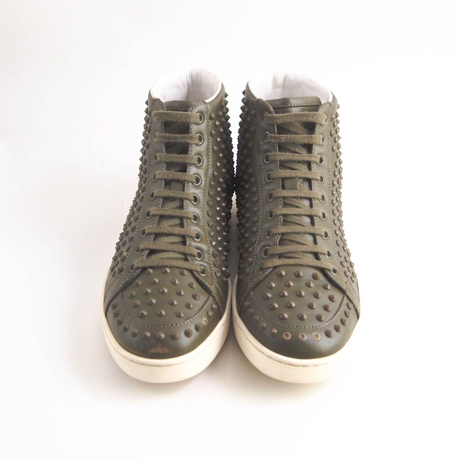 Gucci Gucci Sneakers Studded Green Leather Womens EU 39.5 US 9.5 Size US 9.5 / IT 39.5 - 4 Thumbnail