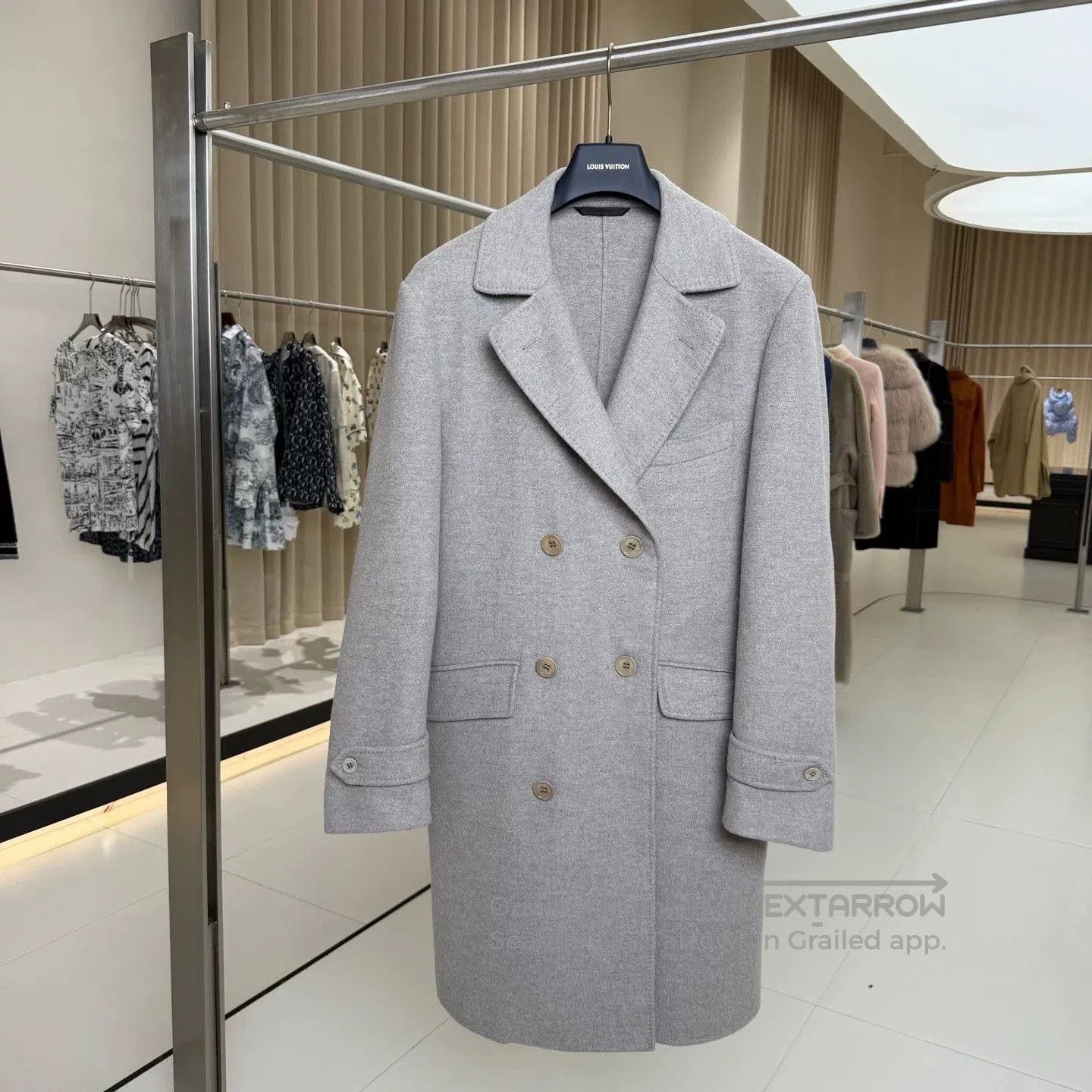 Loro Piana Gray Cashmere Coat M.