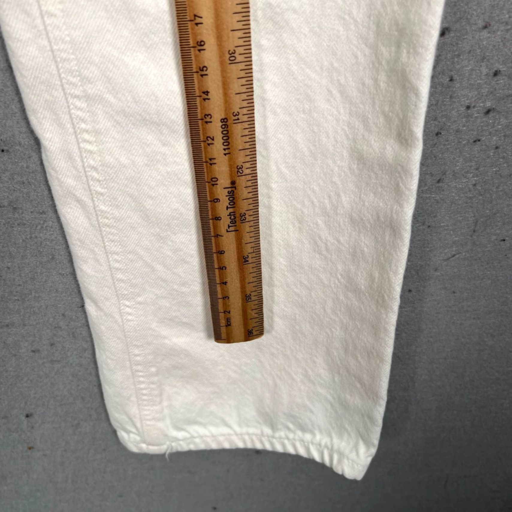 Agolde AGOLDE Lana Slice Jeans White 23 High Rise Straight Denim 5-Pocket Regular Womens 90s Vintage Style Size 40" / US 18 - 6 Thumbnail