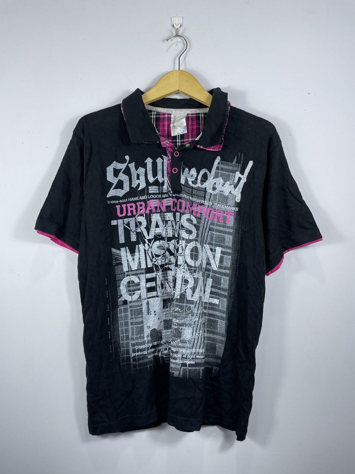 If Six Was Nine × Japanese Brand × Vintage DOUBLE LAYER Poem b-one soul Poloshirt Size US L / EU 52-54 / 3 - 1 Thumbnail