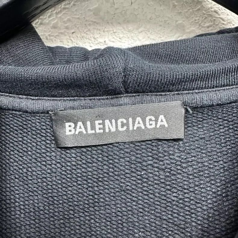 Balenciaga Balenciaga Black Wheat Pattern Hoodie Sweatshirt Size US S / EU 44-46 / 1 - 5 Thumbnail