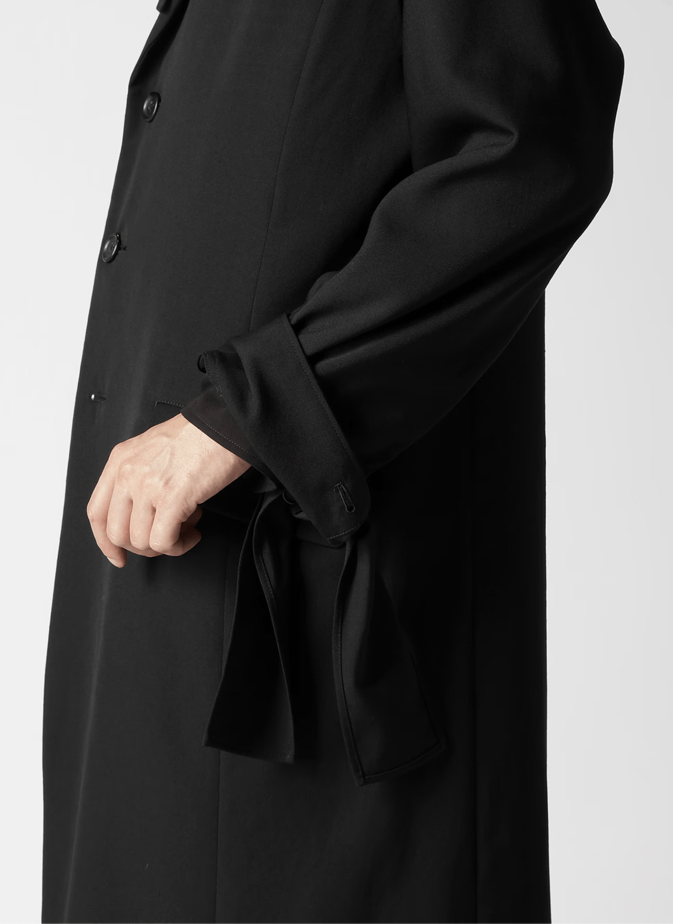 Yohji Yamamoto Yohji Yamamoto Pour Homme - TIED SLEEVE CUFF LONG JACKET Size US M / EU 48-50 / 2 - 7 Thumbnail