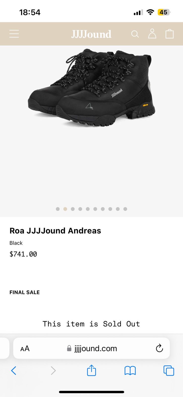 JJJJound × ROA JJJOUND X ROA The Andreas reflective Size US 9 / EU 42 - 10 Thumbnail