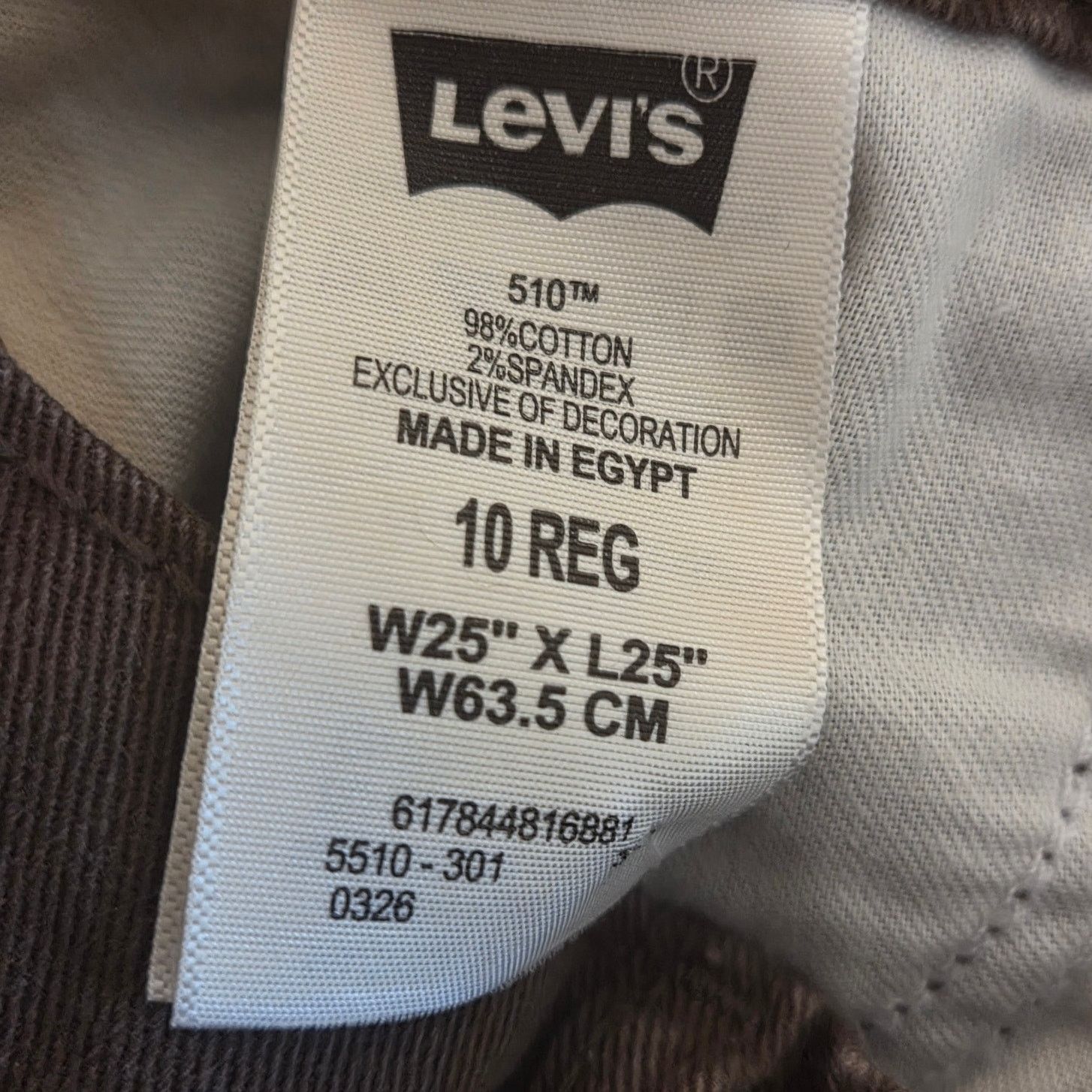 Levi's Stylish Levi's 510 Brown Slim Fit Jeans - Men's Size 25W Size US 26 / EU 42 - 4 Thumbnail