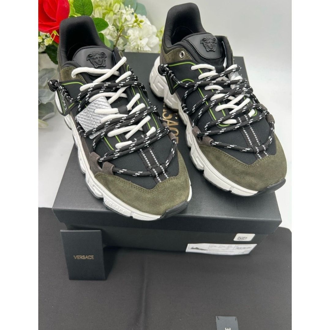 Versace Men's Versace TRIGRECA suede/leather sneakers size 44/11 Size US 11 / EU 44 - 1 Thumbnail