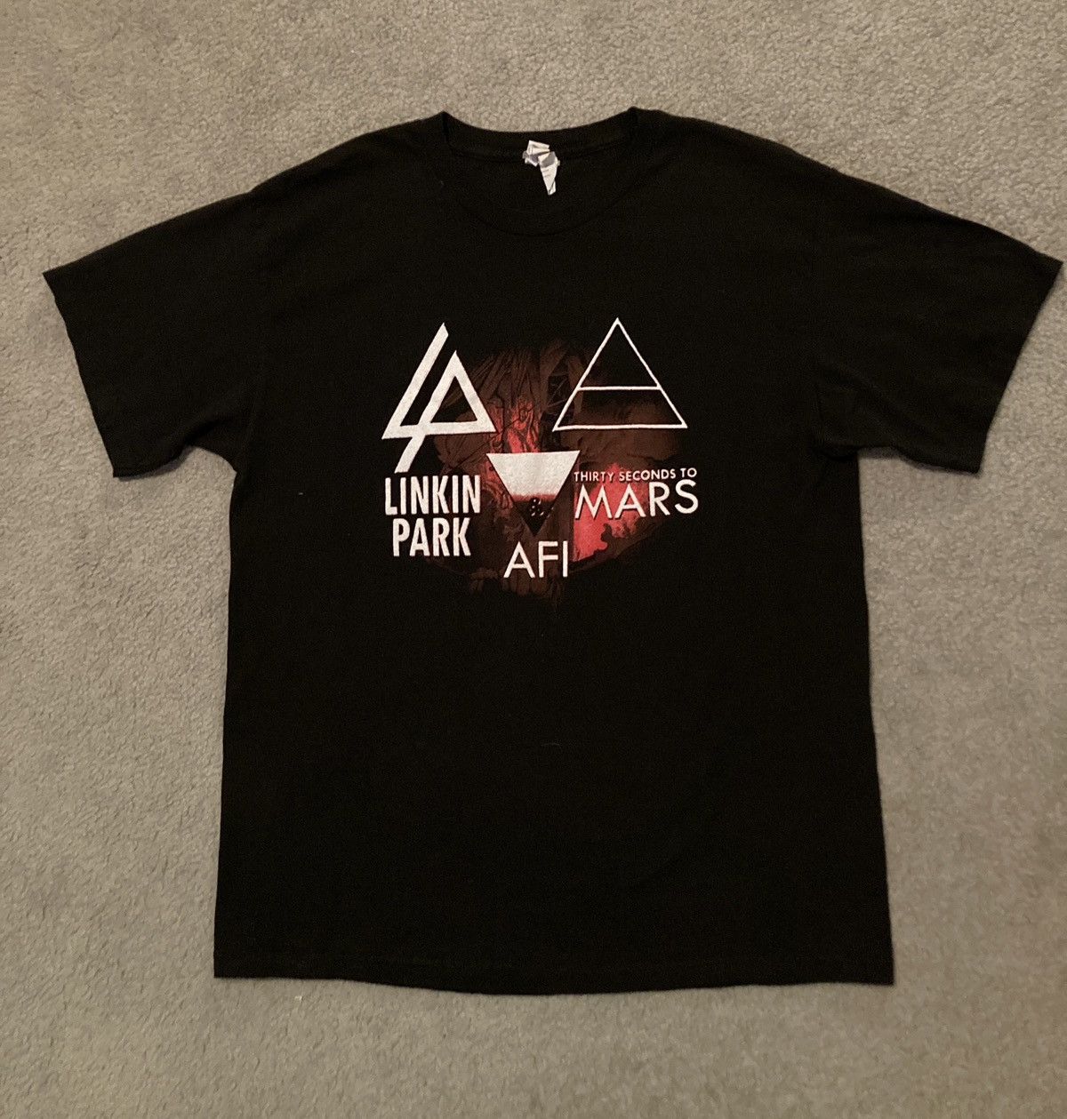Band Tees LINKIN PARK w/ Thirty Seconds To Mars + AFI Shirt *LIKE NEW Size US L / EU 52-54 / 3 - 5 Thumbnail