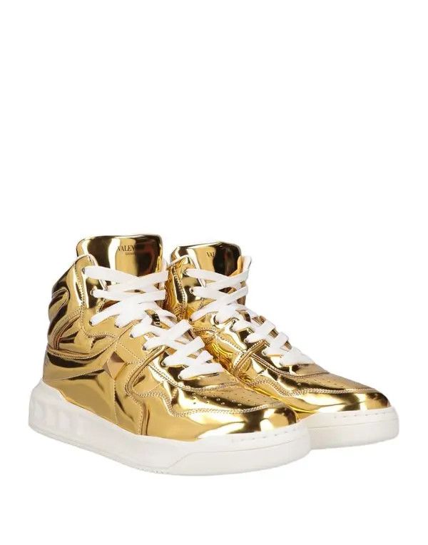 Valentino o1y0525 Logo Hi-Top Sneakers in Gold Size US 8.5 / EU 41-42 - 2 Thumbnail