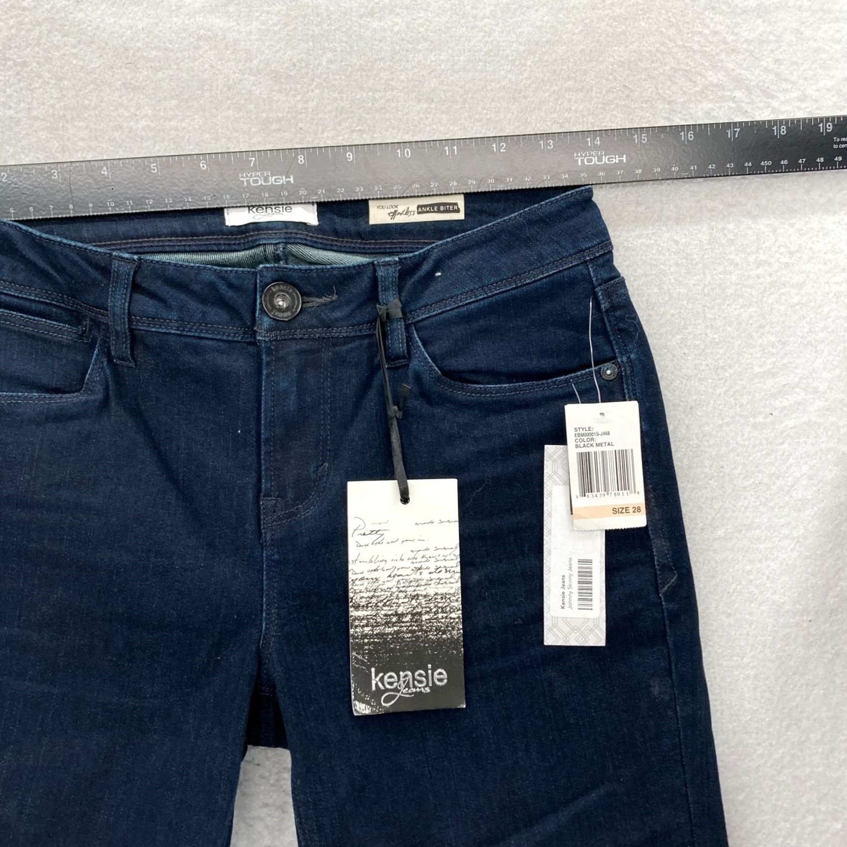 Vintage Kensie Jeans Women's 28 Johnny Skinny Ankle Blue Stretch Denim 5-Pocket Denim Jeans Regular Blue 28in Inseam Size 28" / US 6 / IT 42 - 7 Thumbnail