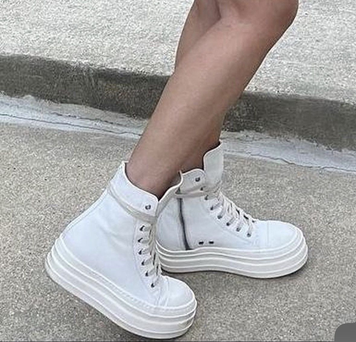 Rick Owens Drkshdw Rick Owens Double Bumper Sneaks Size US 7.5 / IT 37.5 - 1 Preview