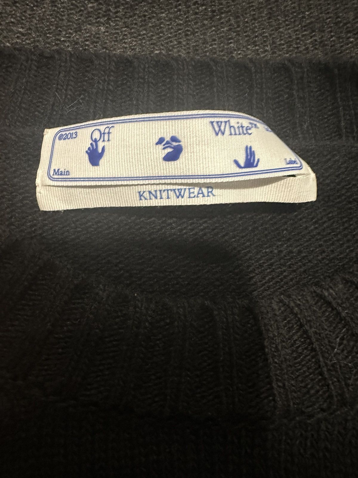 Off-White OFF-WHITE COLOUR BLOCK KNITTED CREWNECK SWEATER BLACK Size US XL / EU 56 / 4 - 3 Thumbnail