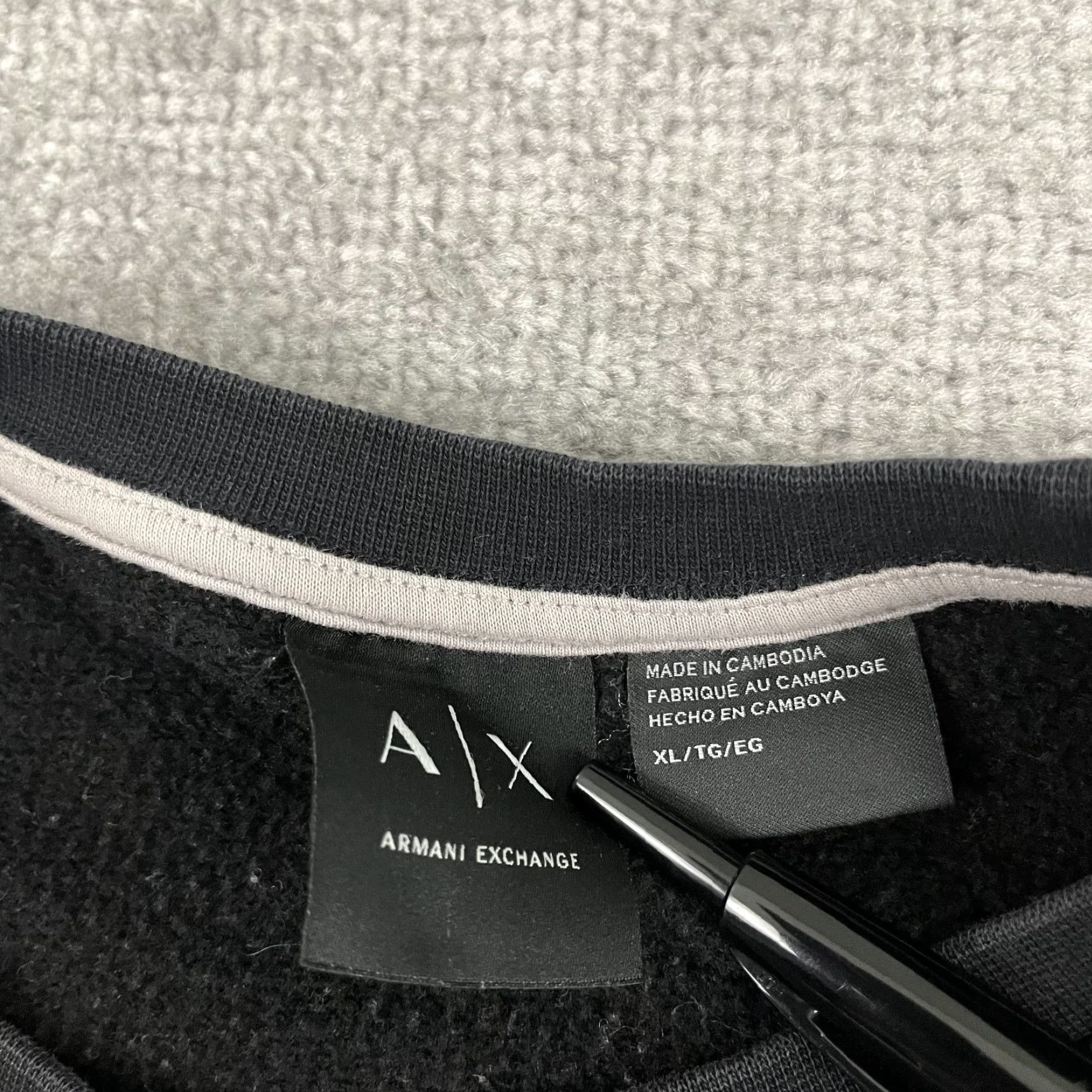 Armani Exchange Armani Exchange Sweatshirt Adult Mens XL Black Graphic Crew Neck Pullover Jumper Size US XL / EU 56 / 4 - 3 Thumbnail