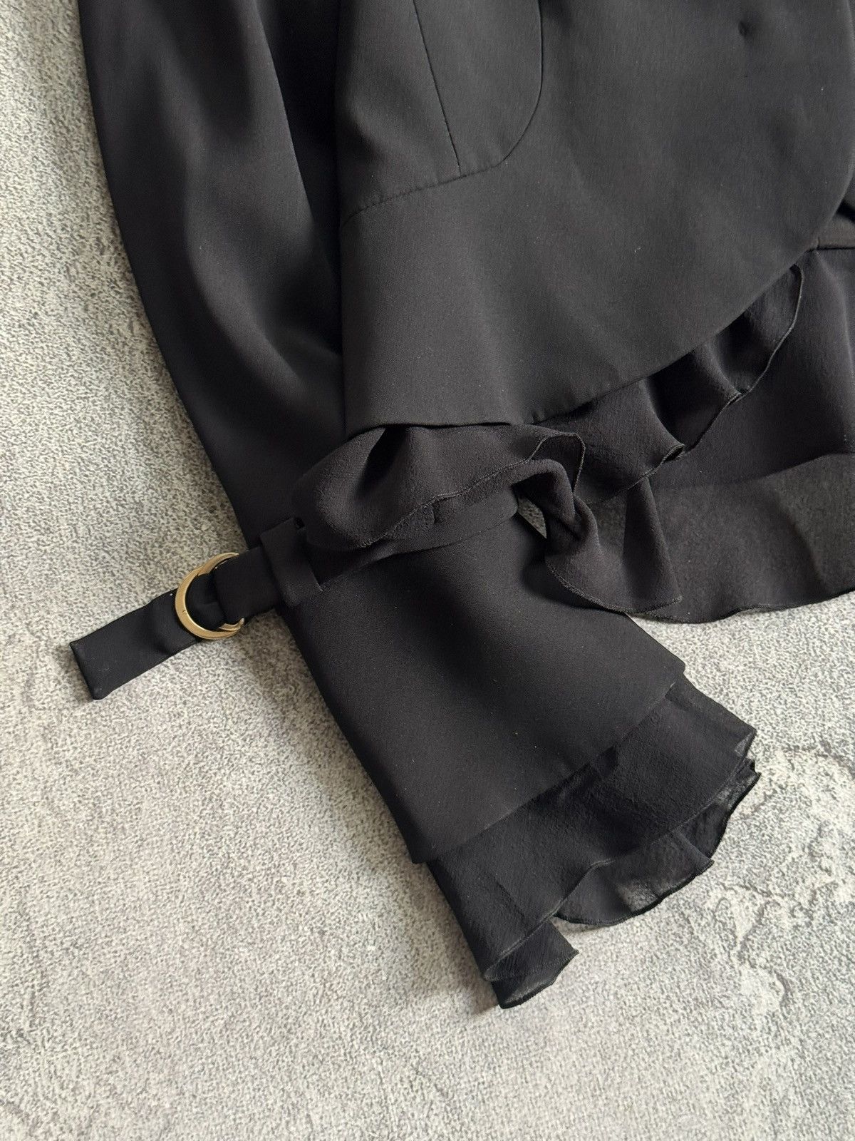 Valentino Valentino Roma black luxury blazer flared sleeve vintage Size M / US 6-8 / IT 42-44 - 4 Thumbnail