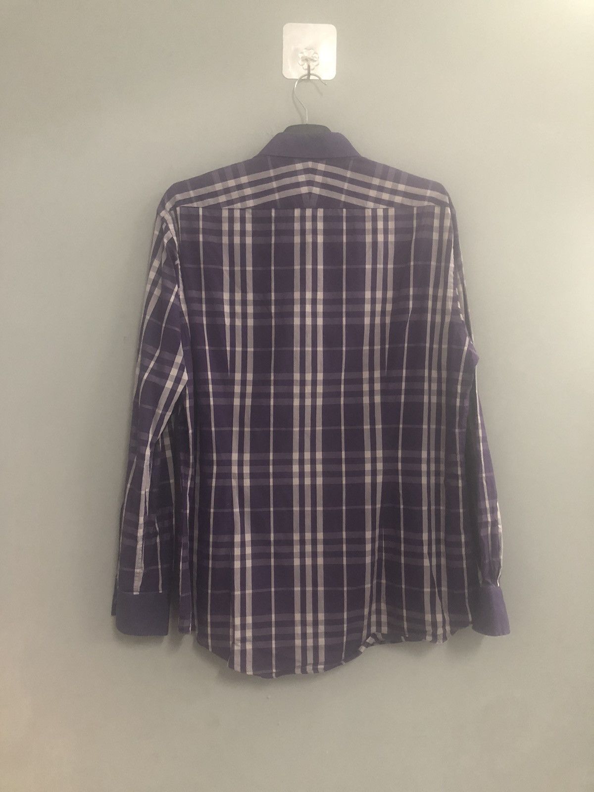 Burberry BURBERRY Black Label Shirt Nova Check Purple Size US M / EU 48-50 / 2 - 7 Thumbnail