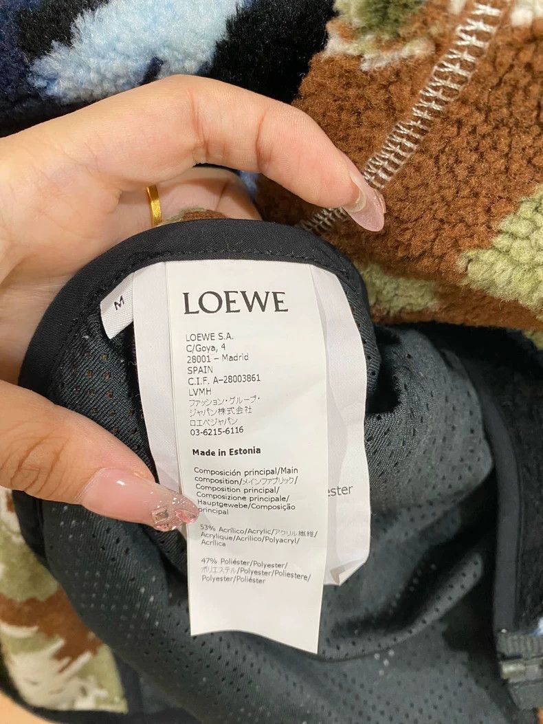 Loewe Loewe Eye series color matching camouflage plush hooded co Size M / US 6-8 / IT 42-44 - 5 Thumbnail