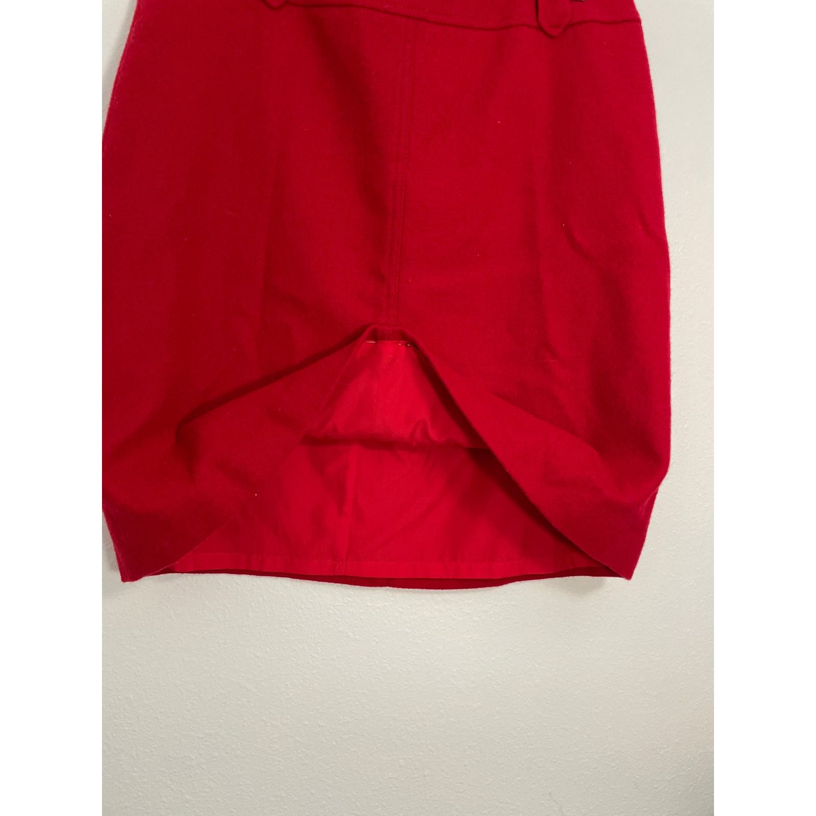 Other Talbots Wool Blend Chic Mini Skirt Women's 12 Red Size 34" / US 12 / IT 48 - 5 Thumbnail