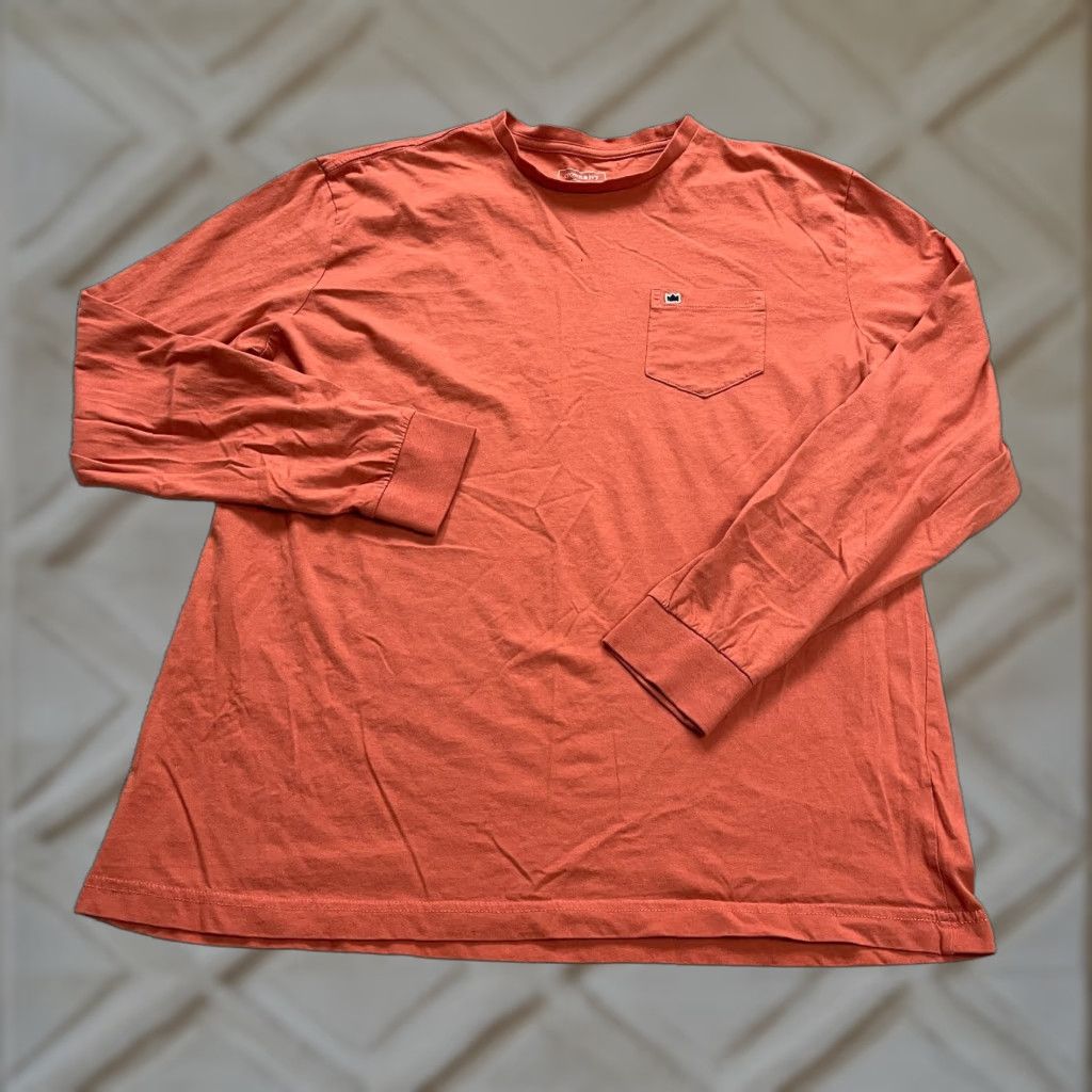 Vintage Crown & Ivy T-Shirt Adult Large Purple Pocket Long Sleeve Crew Neck Cotton Knit Breathable Easy Care Sports Classic Mens Size US XL / EU 56 / 4 - 1 Thumbnail