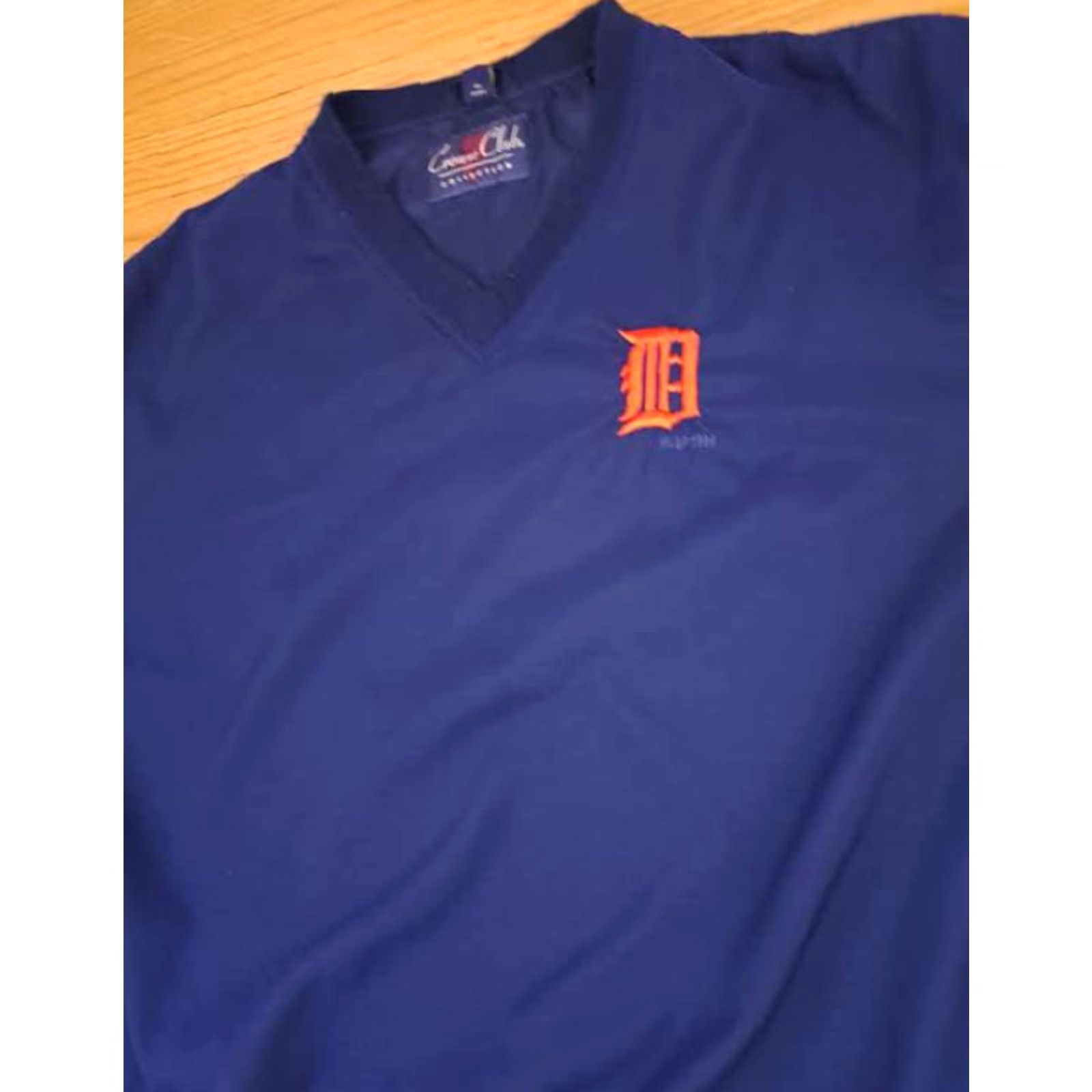 Vintage VINTAGE Crown Club Detroit Tigers Windbreaker Jacket XL Navy Blue 90s Embroidered Pockets Mens Golf Size US XL / EU 56 / 4 - 4 Thumbnail