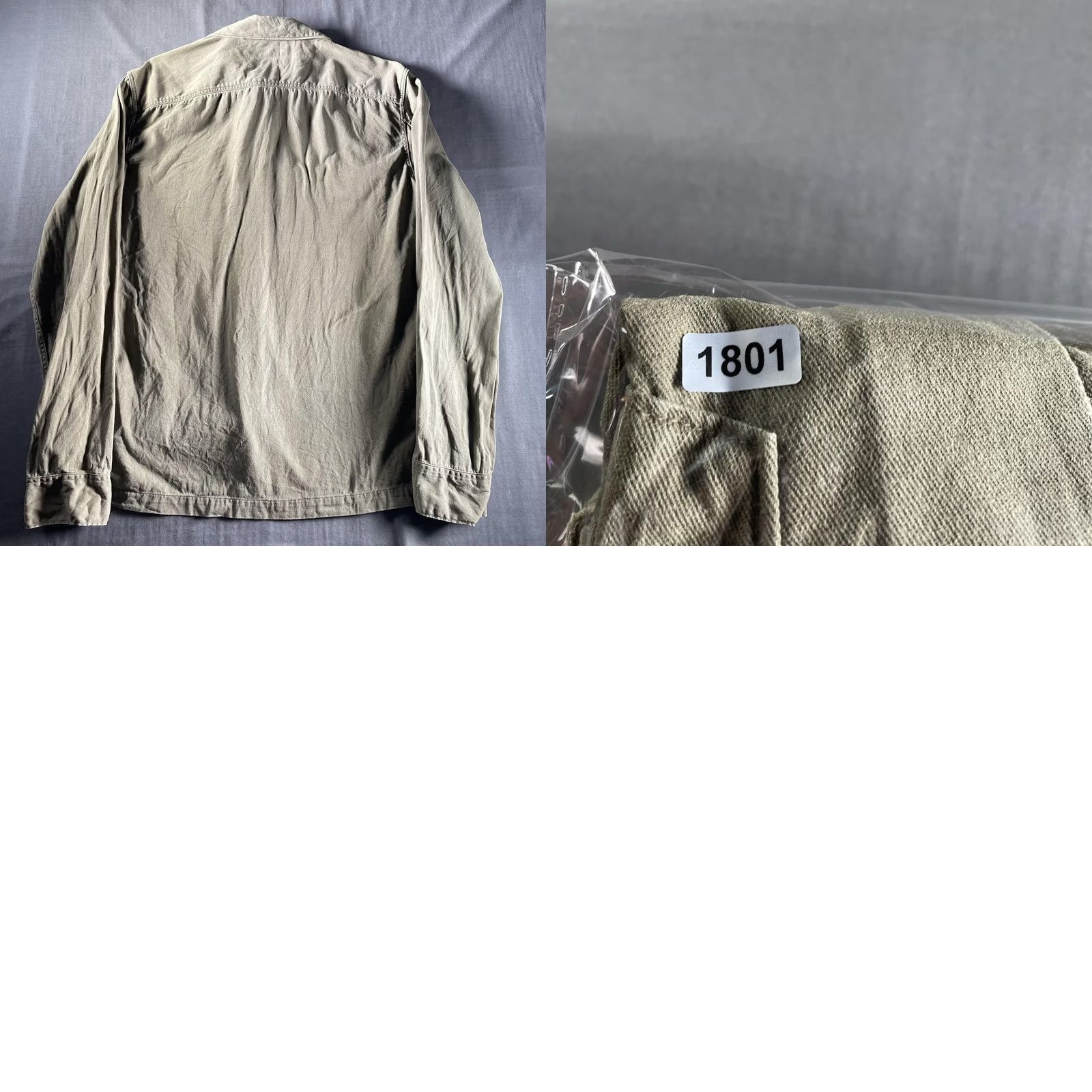 Allsaints AllSaints Spotter LS Shirt Mens Large Green Twill Button Up Utility Overshirt Size US L / EU 52-54 / 3 - 8 Thumbnail