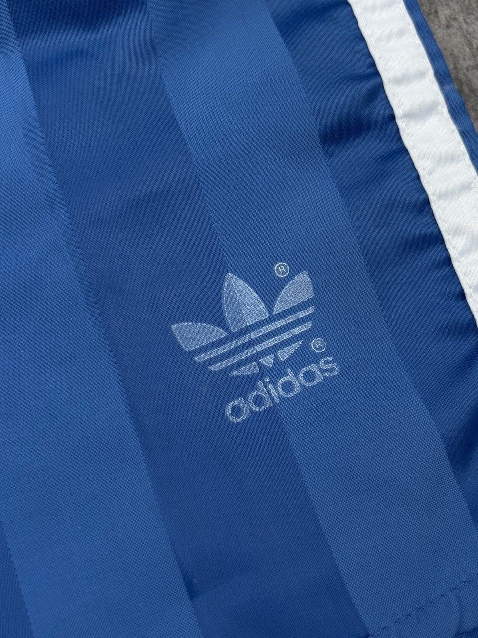 Adidas Vintage 1980's Adidas West Germany Striped Nylon Shorts Blue Size US 36 / EU 52 - 4 Thumbnail
