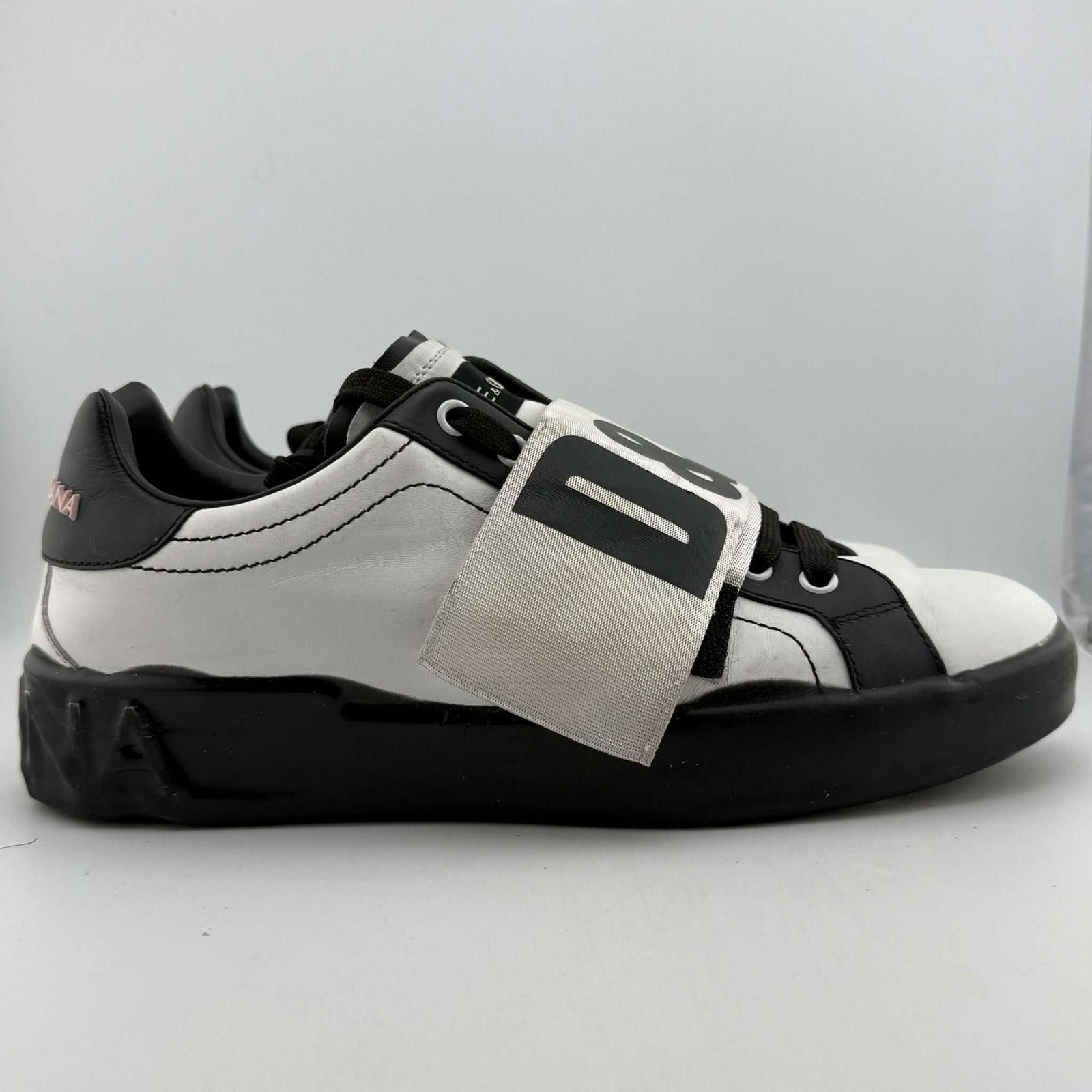 Dolce & Gabbana Dolce & Gabbana White and Black Sneakers 7UK Used with Box Size US 8 / EU 41 - 4 Thumbnail