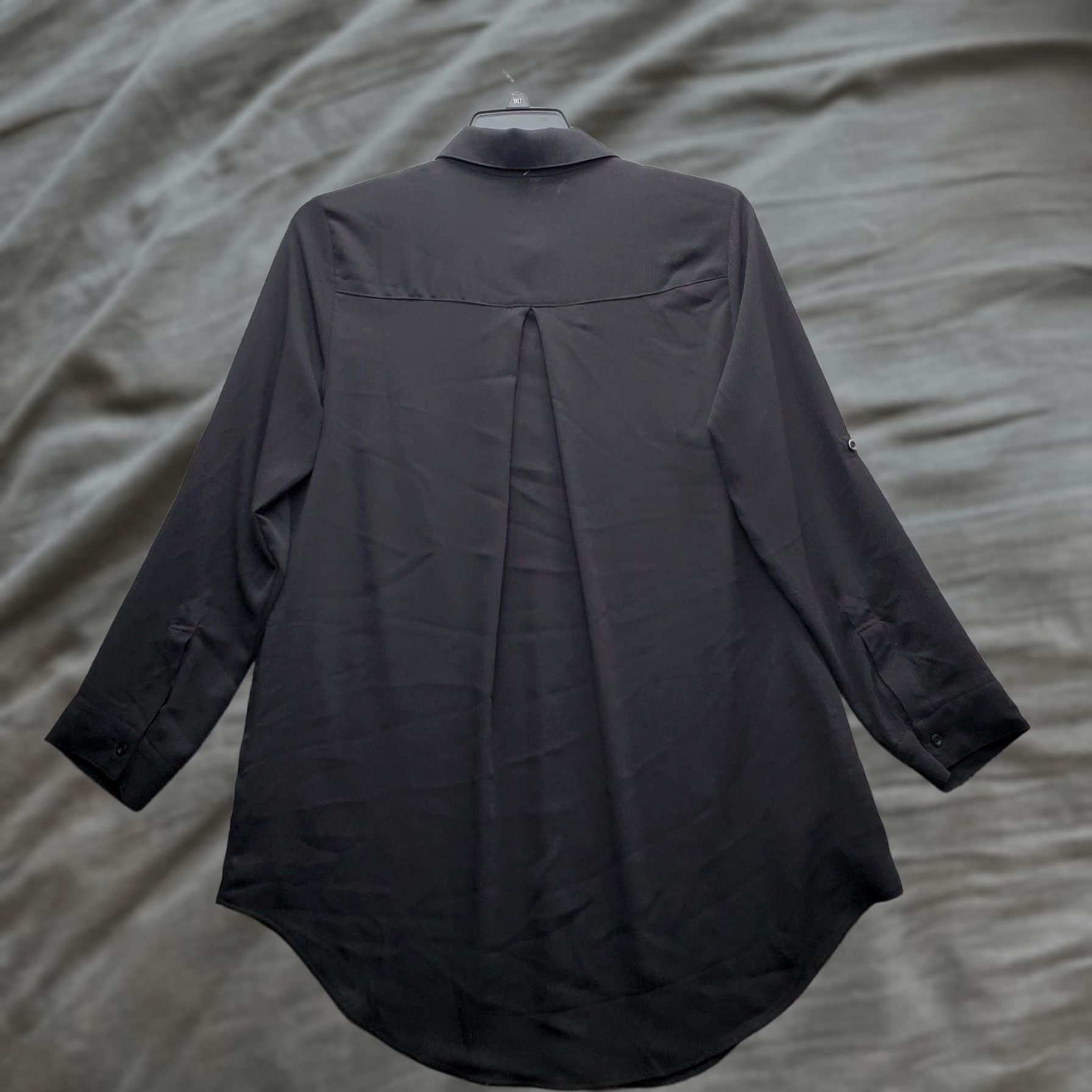 Torrid Torrid Shirt Dress Womens 00 Black Cover Up Button-Ups Roll-Tab Sleeve Mini Crepe Dress Size XXS / US 00 / IT 34 - 1 Thumbnail