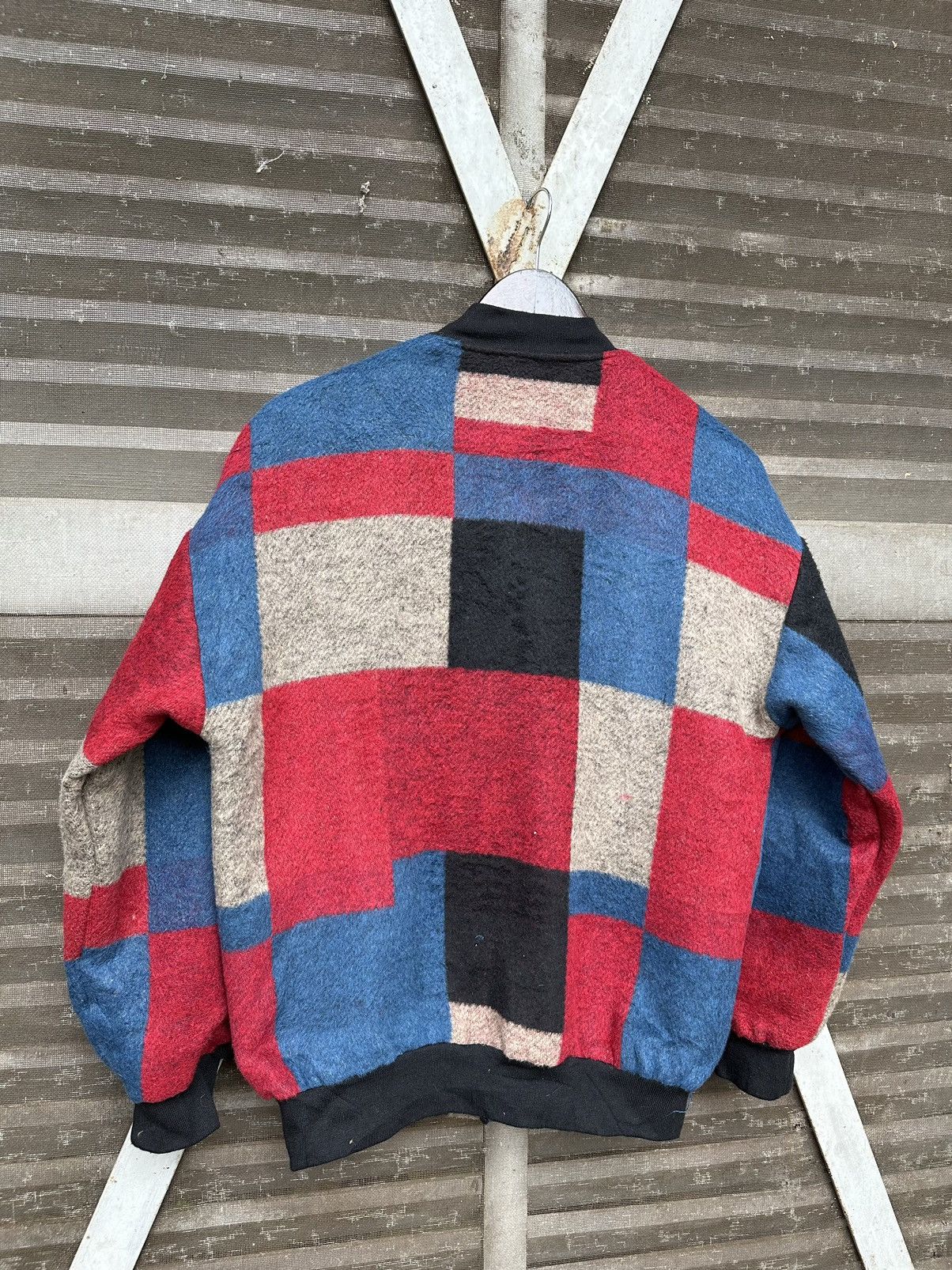 Japanese Brand 👹Japanese Brand Multicolour Patch Wool Bomber Jacket Size US M / EU 48-50 / 2 - 13 Thumbnail