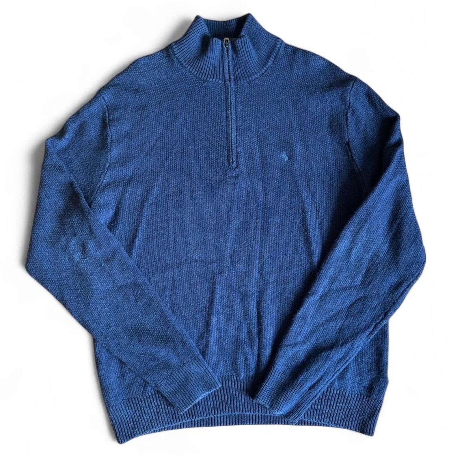 Polo Ralph Lauren Vintage Polo by Ralph Lauren Navy Blue 3/4 Zip Sweater Large Size US L / EU 52-54 / 3 - 2 Thumbnail