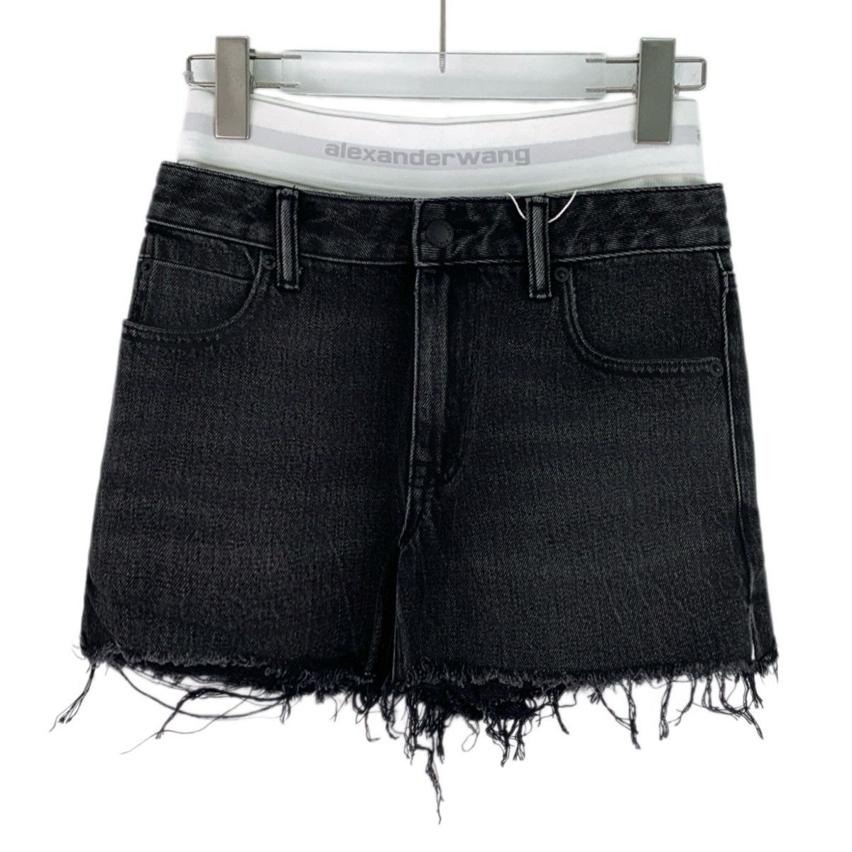 Alexander Wang Alexander Wang Black Tag Cotton Casual Fringe Shorts K26WX Size 24" / US 00 / IT 34 - 1 Thumbnail