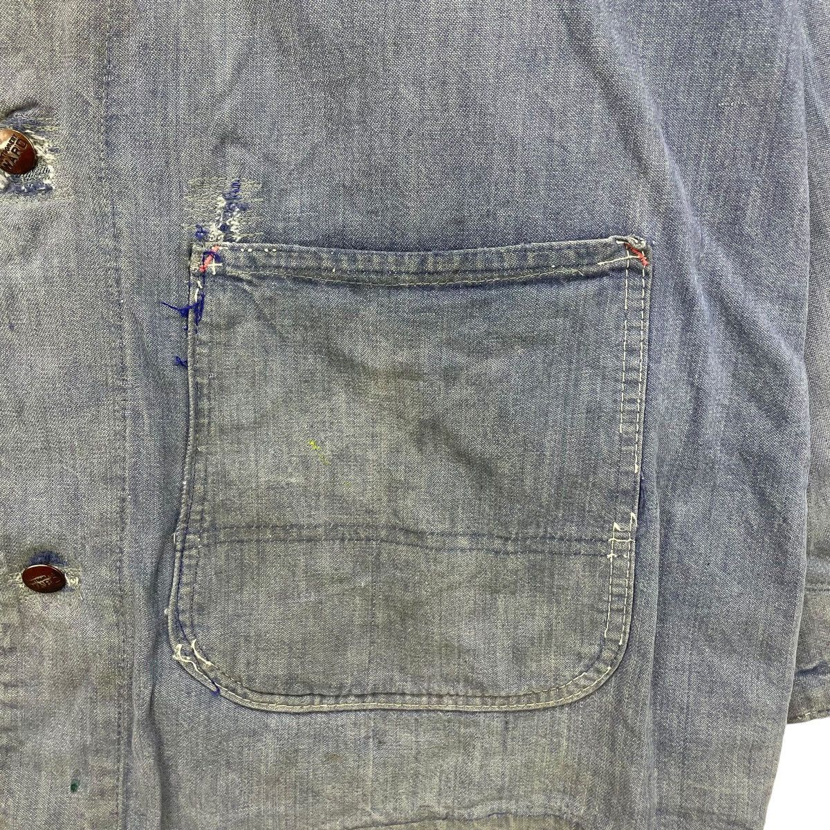 Original Montgomery × Vintage 💥Vintage 70s Montgomery Ward Chore Faded Indigo Jacket Size US M / EU 48-50 / 2 - 5 Thumbnail