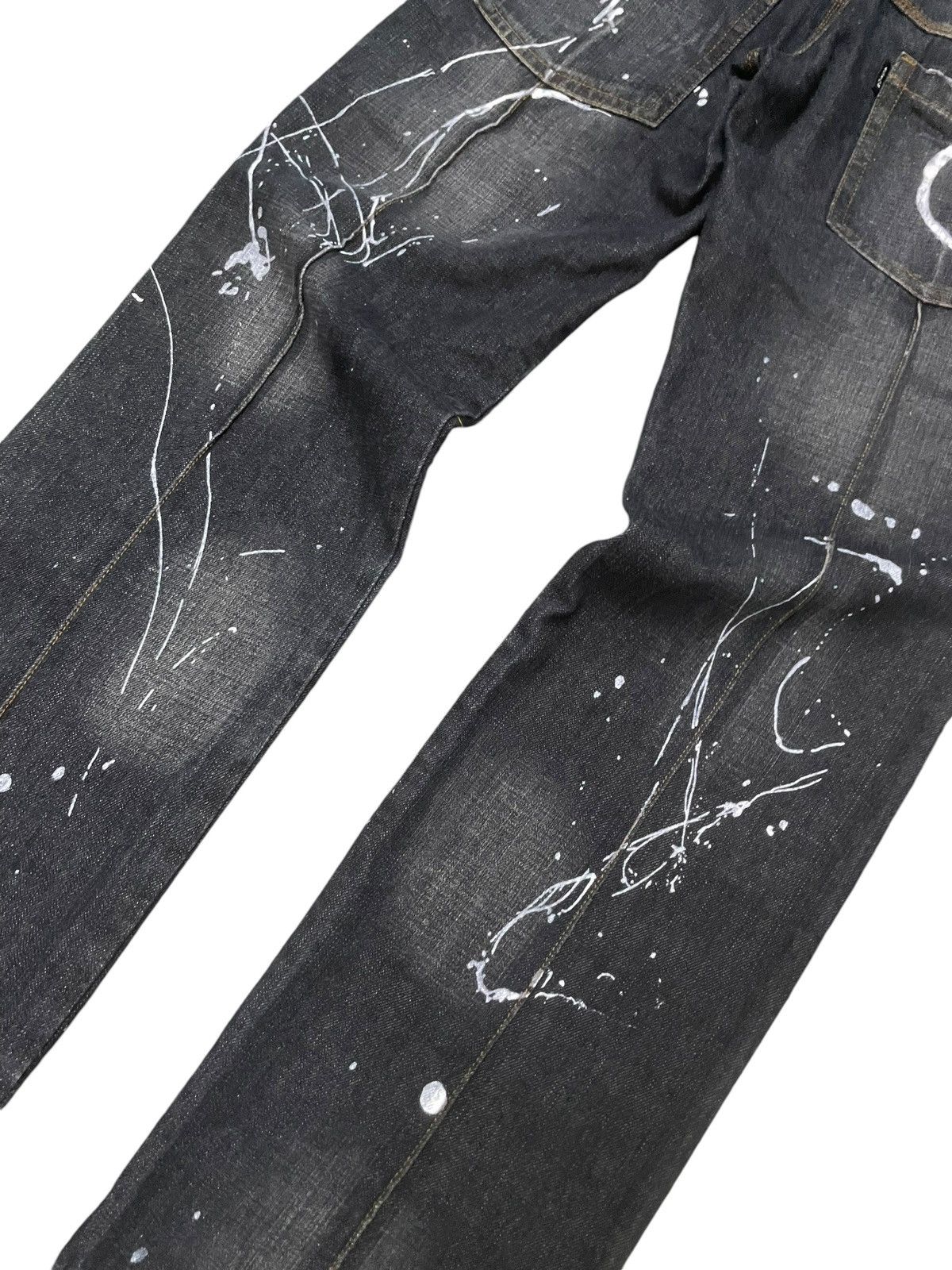 LOWBOX Aston Design Japan Double Waist Painter Loose Jeans Size US 30 / EU 46 - 13 Thumbnail
