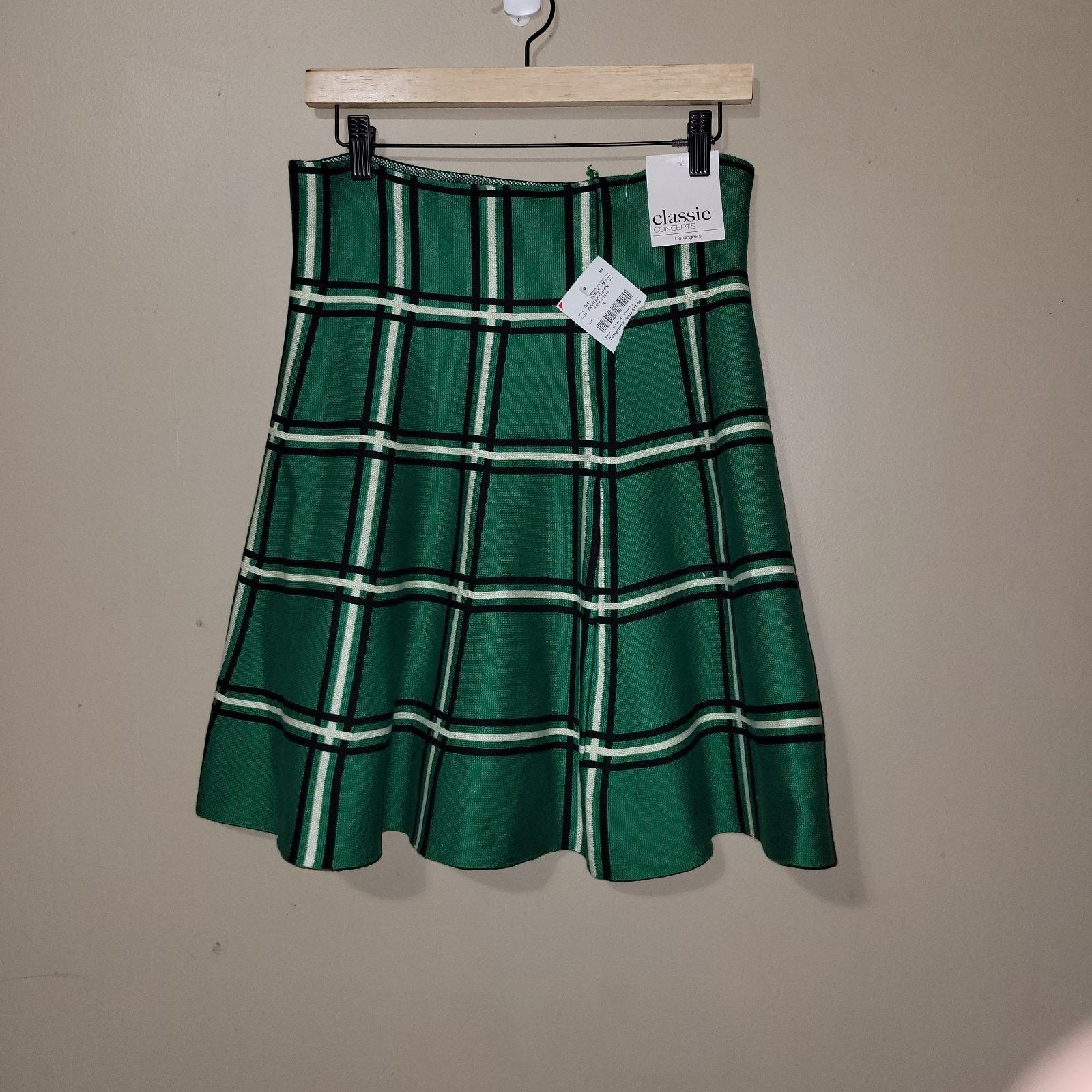 & Other Stories Classic Concepts Los Angeles Green Plaid Skirt Size L Size 32" / US 10 / IT 46 - 1 Thumbnail