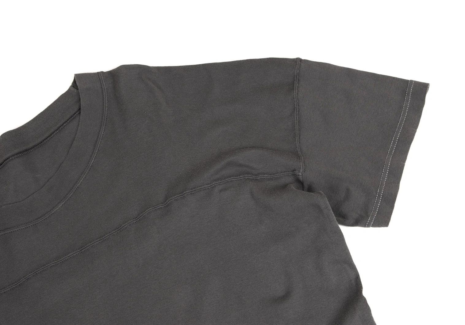 Maison Margiela Panel Cut Off-Shoulder T-Shirt in Charcoal 46 Size US S / EU 44-46 / 1 - 4 Thumbnail