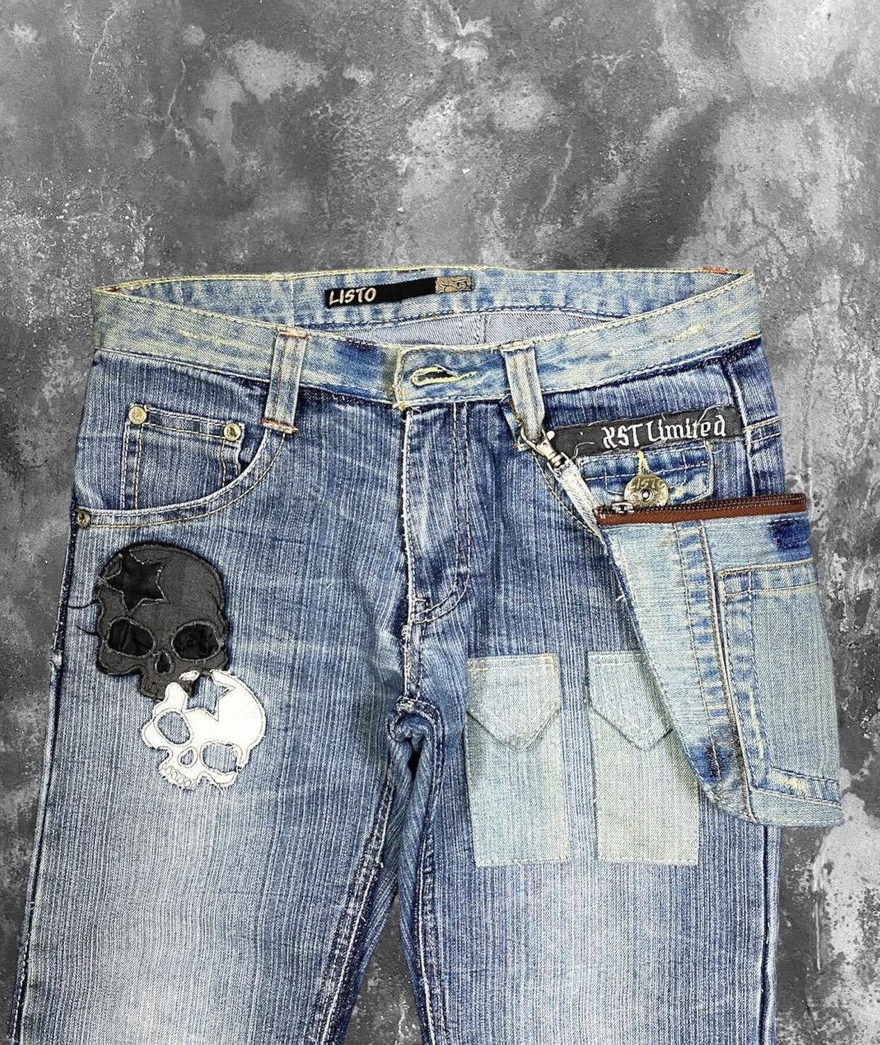 Japanese Brand ' TWO-TONE ' FLARE JEANS HANDMADE Size US 30 / EU 46 - 2 Thumbnail