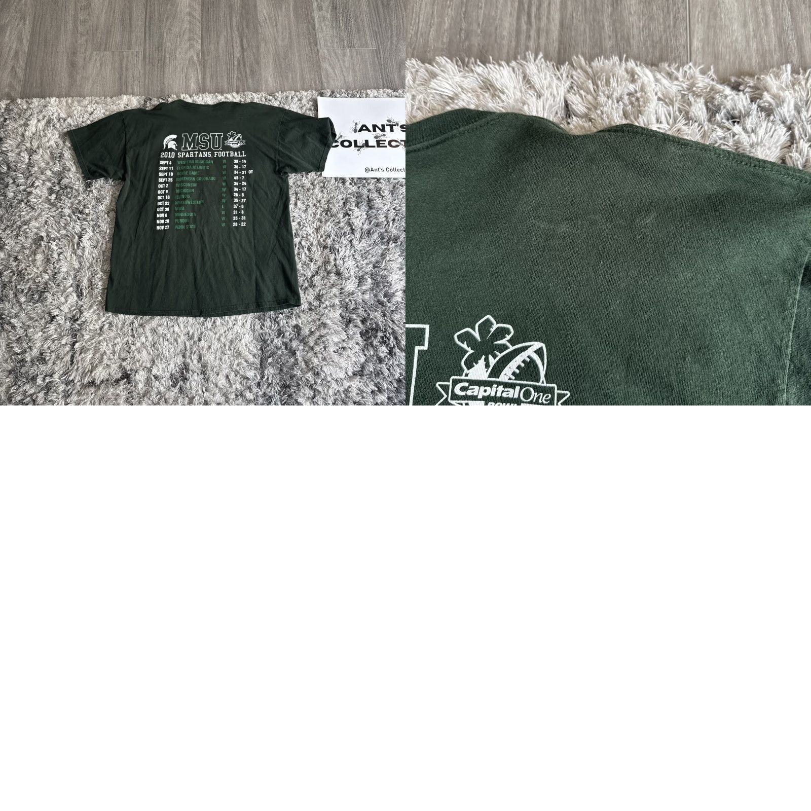 Gildan VINTAGE Michigan State Florida Gildan Short Sleeve T-Shirt Green XL Men Football Shirt Size US XL / EU 56 / 4 - 8 Thumbnail
