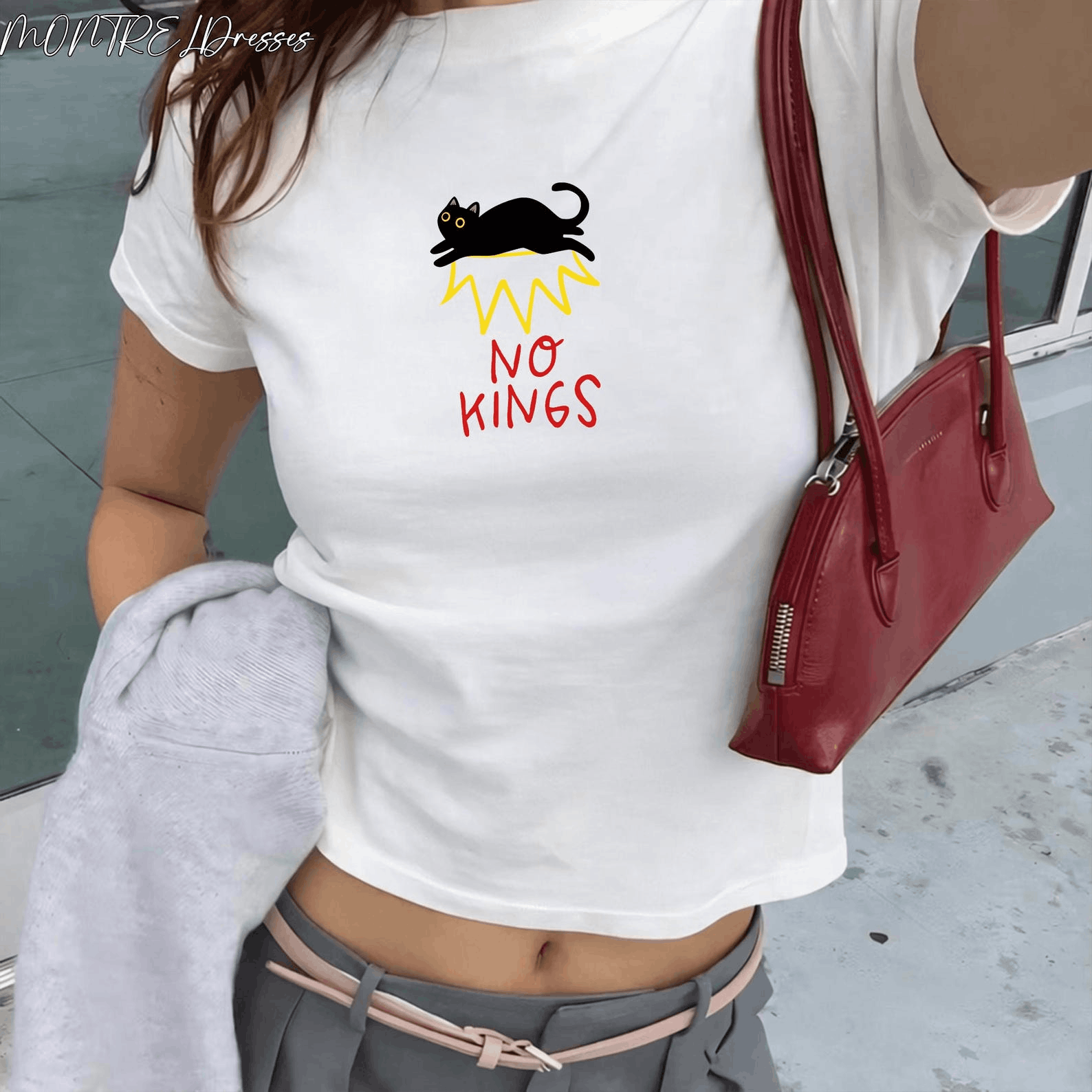 Other Cats Against Kings Baby Tee Size M / US 6-8 / IT 42-44 - 3 Thumbnail