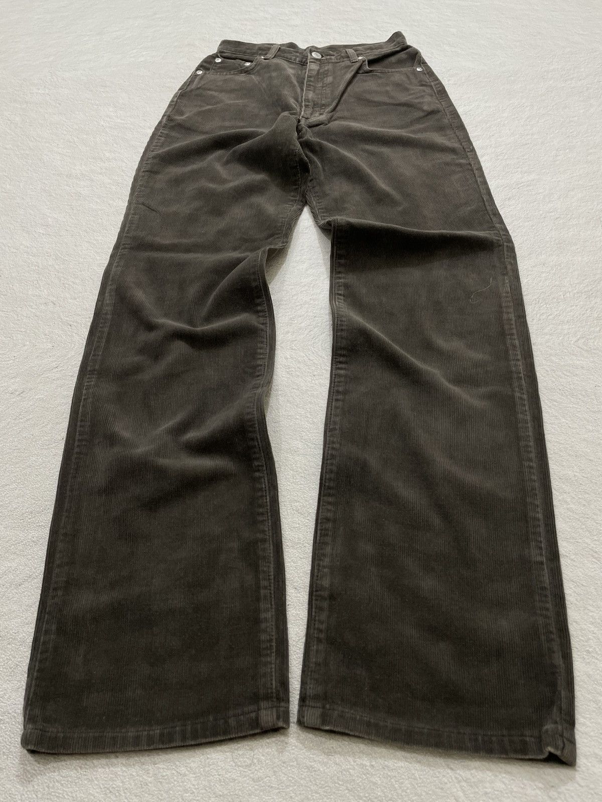 Edwin Edwin 2000s Dark Brown Corduroy Pants Wide Leg Y2K Size 25" / US 0 / IT 36 - 1 Thumbnail