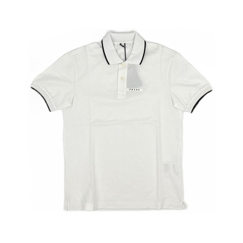Prada Prada White Short Sleeve Polo Shirt-2506 Size US S / EU 44-46 / 1 - 9 Thumbnail