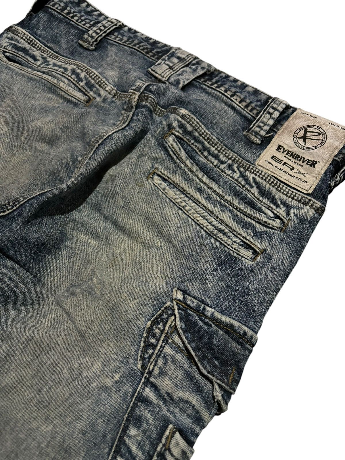 Japanese Brand Evenriver Faded Acid Washed Distressed Jeans Denim Size US 31 - 8 Thumbnail