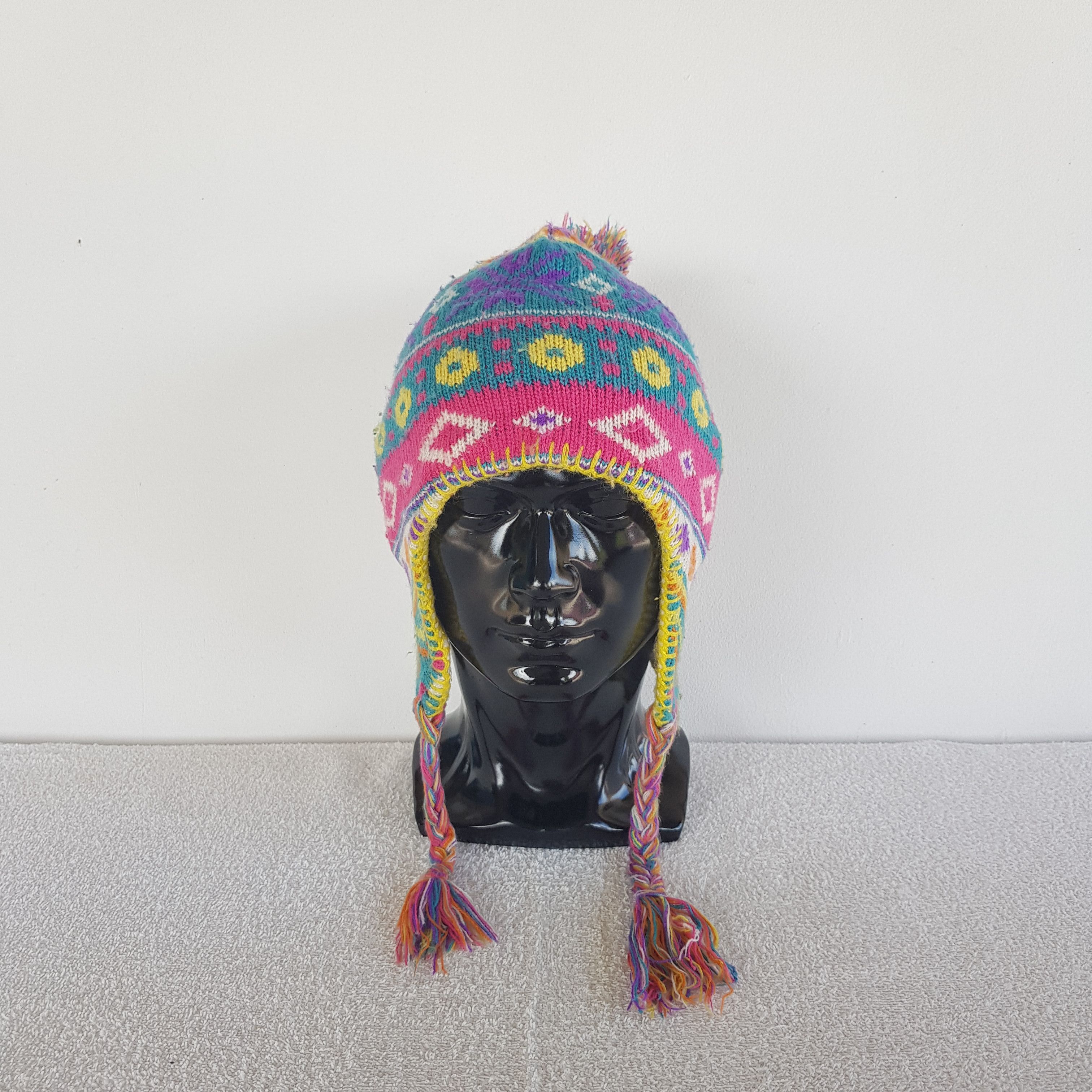 Japanese Brand Vintage Japanese Earflap Beanie Ribbed Knit Snow Caps Hats. Size ONE SIZE - 2 Thumbnail
