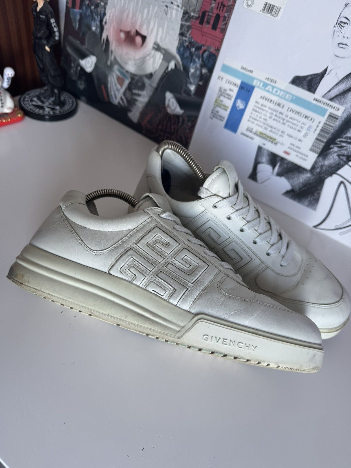 Givenchy Givenchy White 4G Logo Low Sneakers Luxury Designer Size US 9 / EU 42 - 3 Thumbnail
