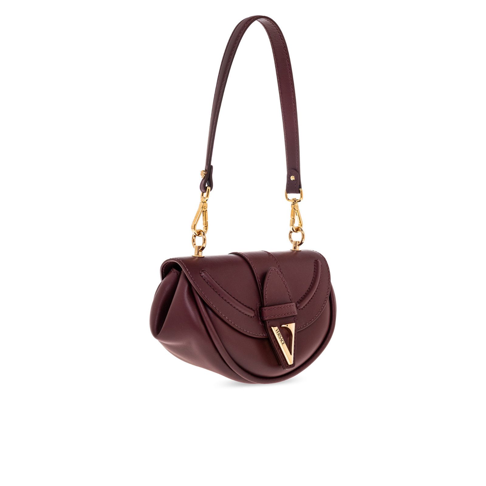 Versace VERSACE Romy Small Brown Leather Shoulder Bag New & Authenti Size ONE SIZE - 3 Thumbnail
