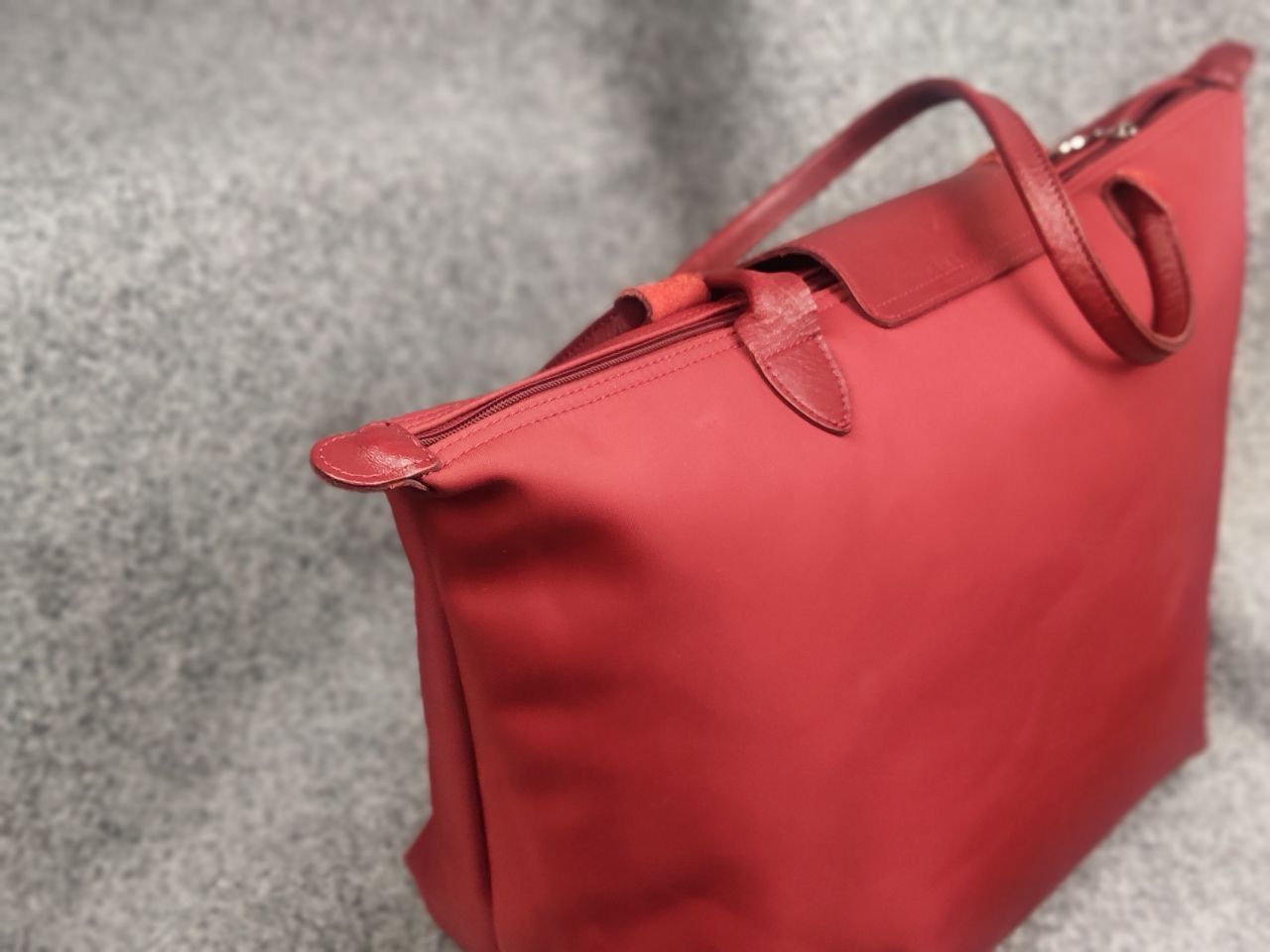 Longchamp Longchamp Le Pliage Néo wine nylon leather tote bag Handbag Size ONE SIZE - 2 Thumbnail