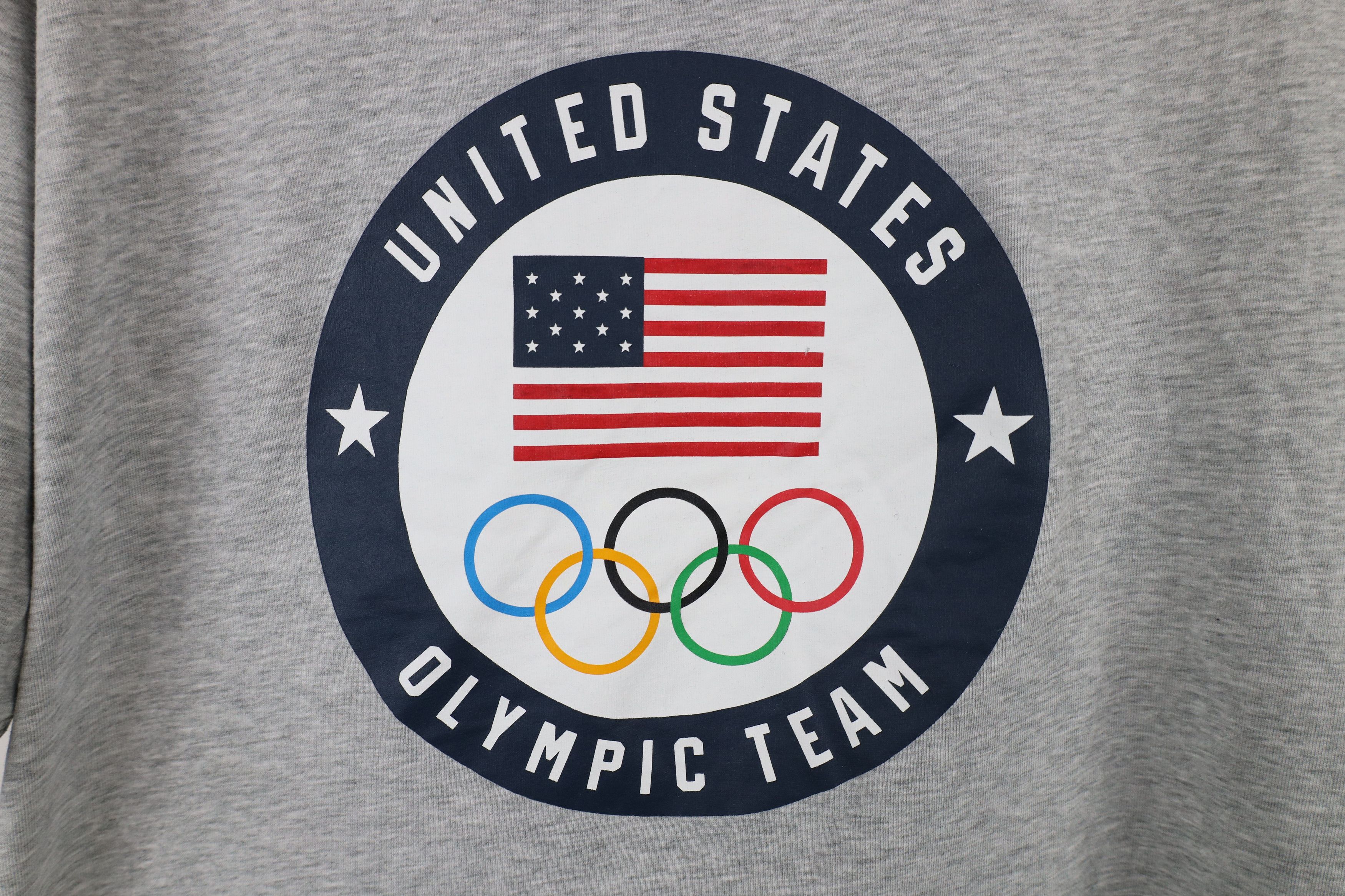 Nike × Vintage Nike Spell Out United States Olympic Team T-Shirt Gray Size US M / EU 48-50 / 2 - 5 Thumbnail