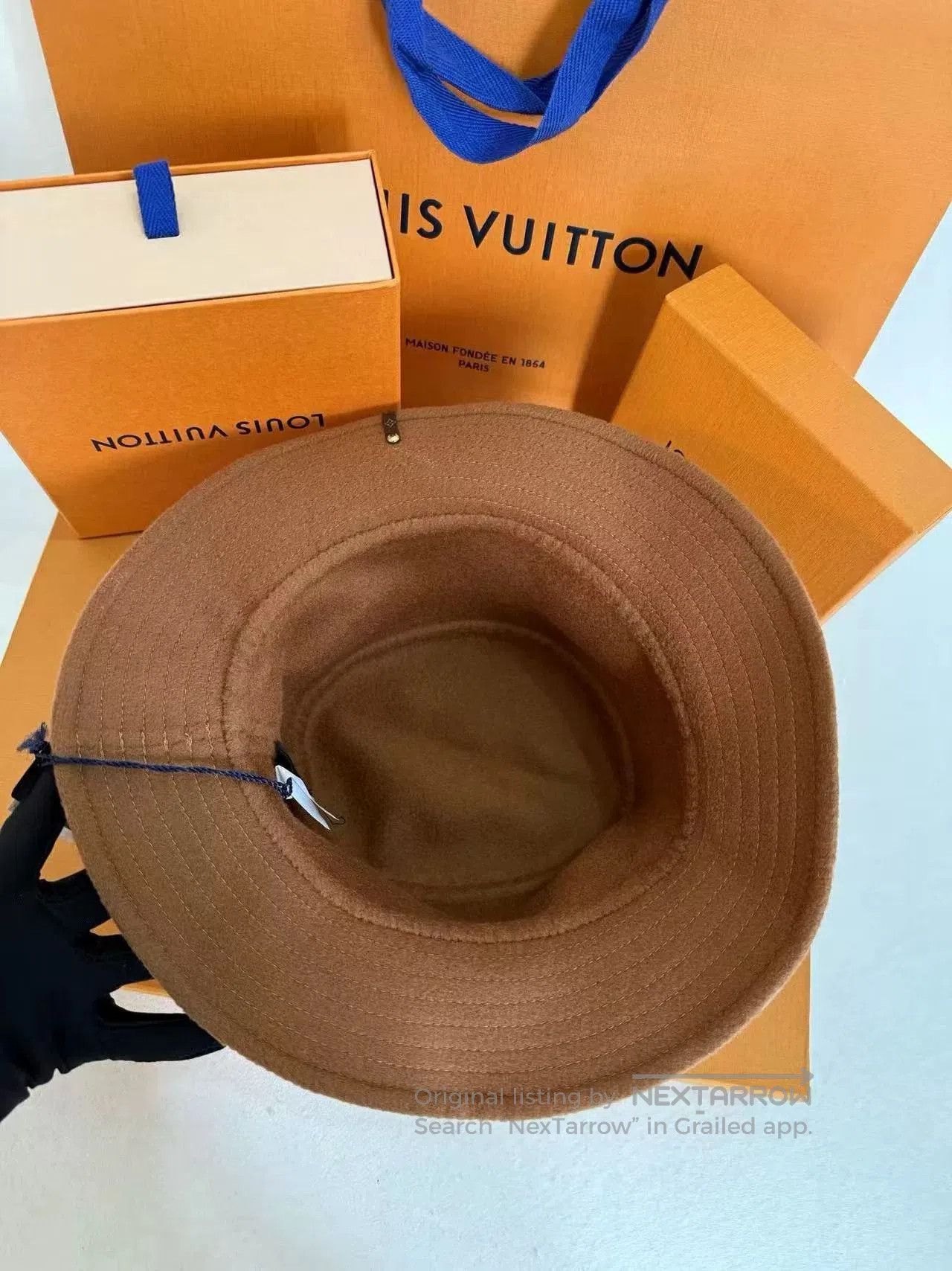 Louis Vuitton LV Monogram Brown Bucket Hat. Size ONE SIZE - 3 Thumbnail