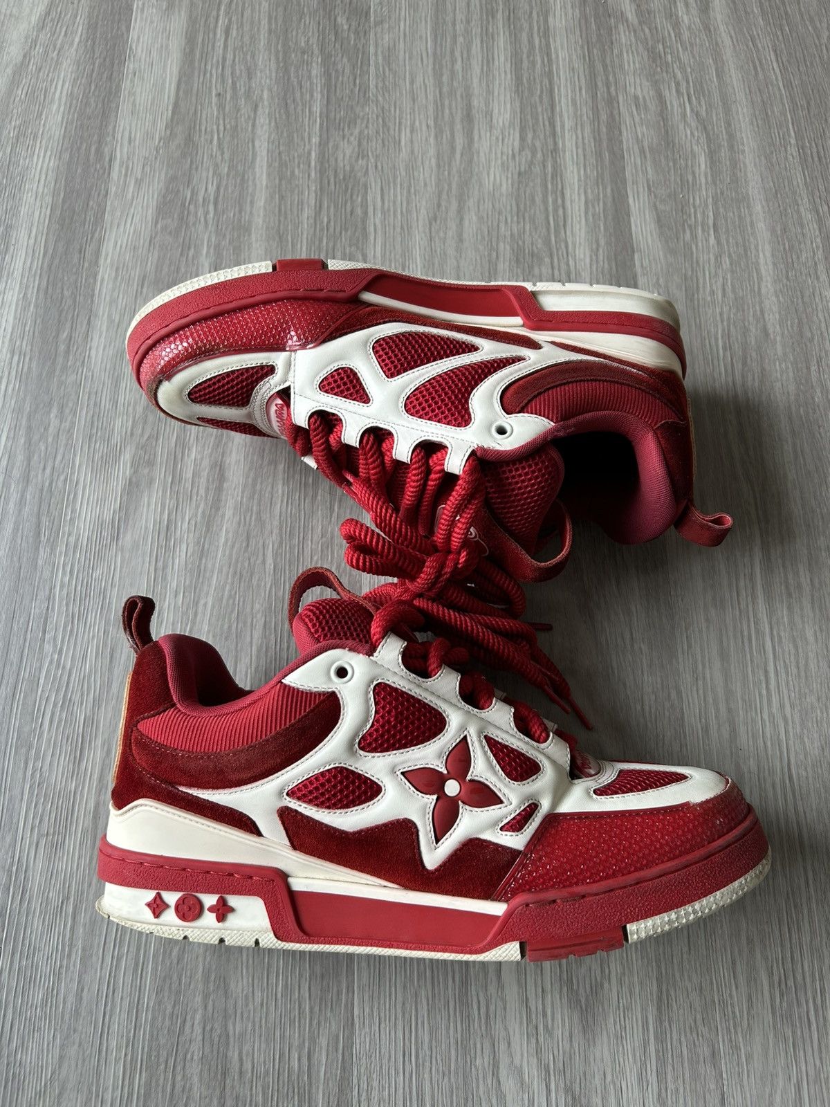 Louis Vuitton Louis Vuitton LV Skate Sneaker Red White Size 9.5 Size US 9.5 / EU 42-43 - 1 Thumbnail
