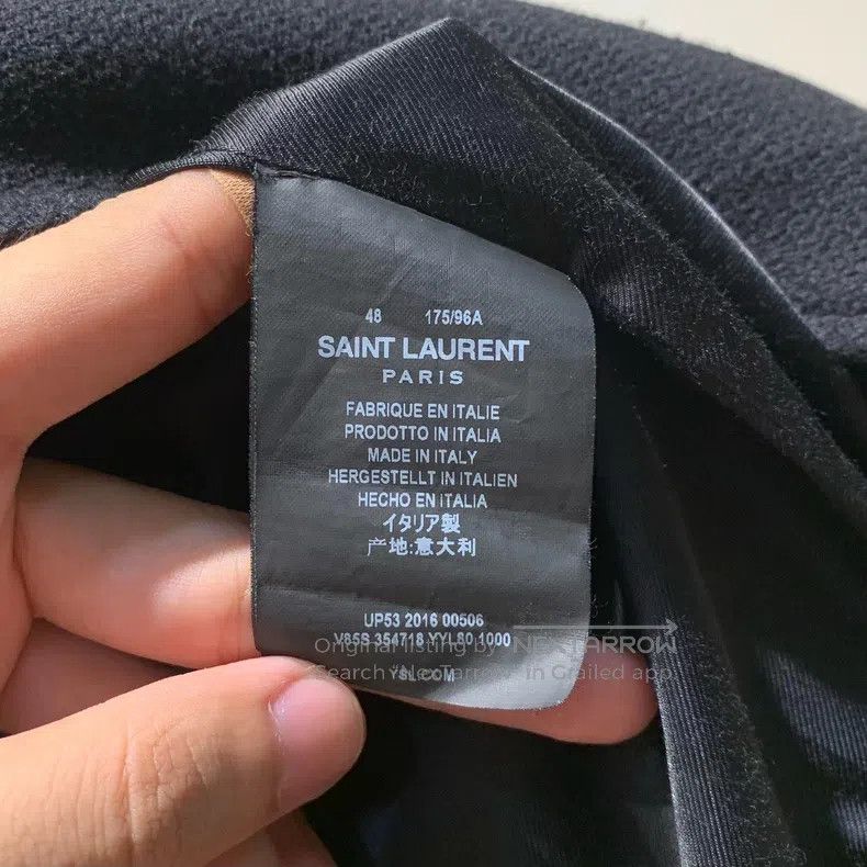 Saint Laurent Paris Saint Laurent Paris Striped Baseball Jacket Size US S / EU 44-46 / 1 - 6 Thumbnail