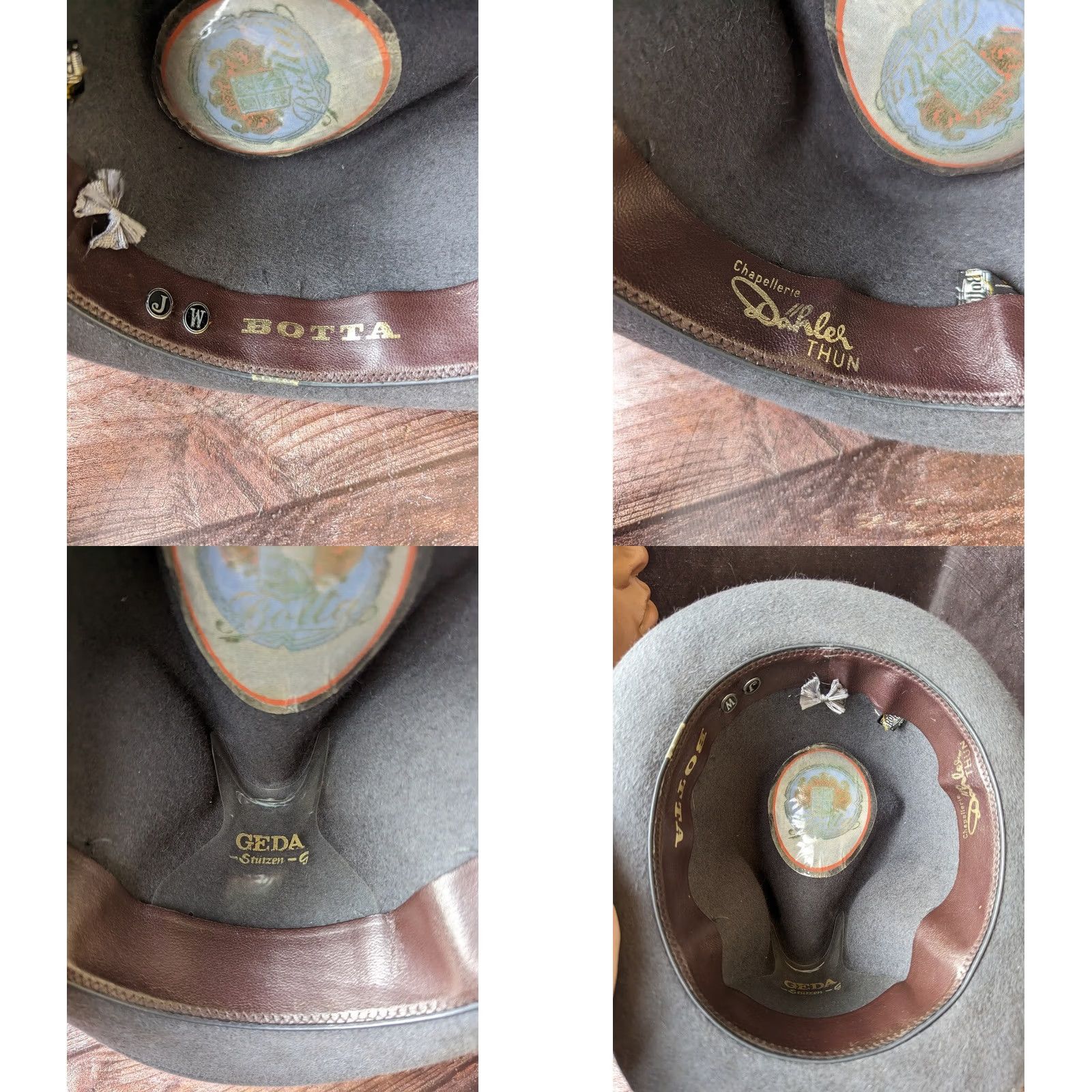 Vintage VINTAGE Botta Switzerland Fedora Hat gray size 55 Mens Womens? Size ONE SIZE - 9 Thumbnail