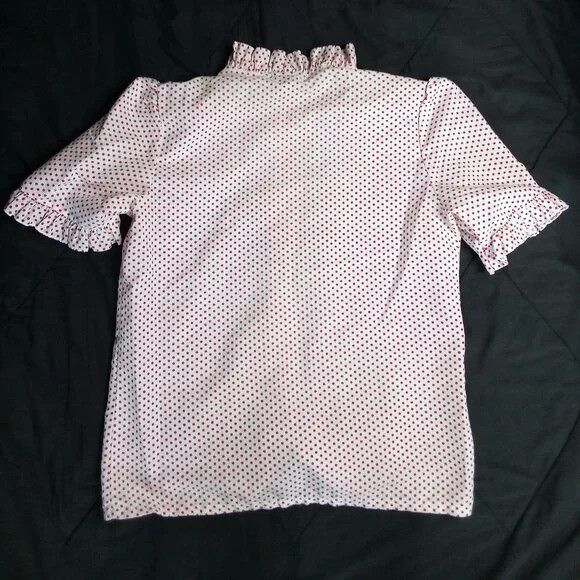 Sears Vintage MCM Sears Dots Short Sleeve Button Shirt Blouse Size XL / US 12-14 / IT 48-50 - 6 Thumbnail